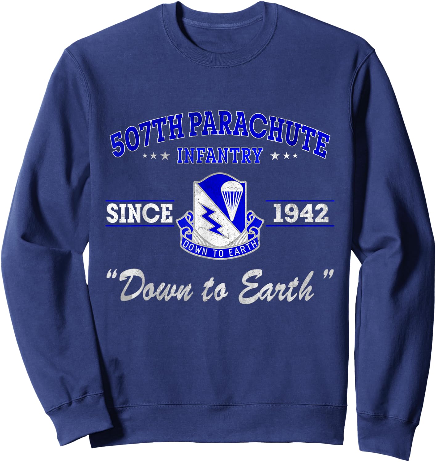 507th Parachute Infantry Regiment Veteran Father Day Sweatshirt - Sweatshirt | Navy