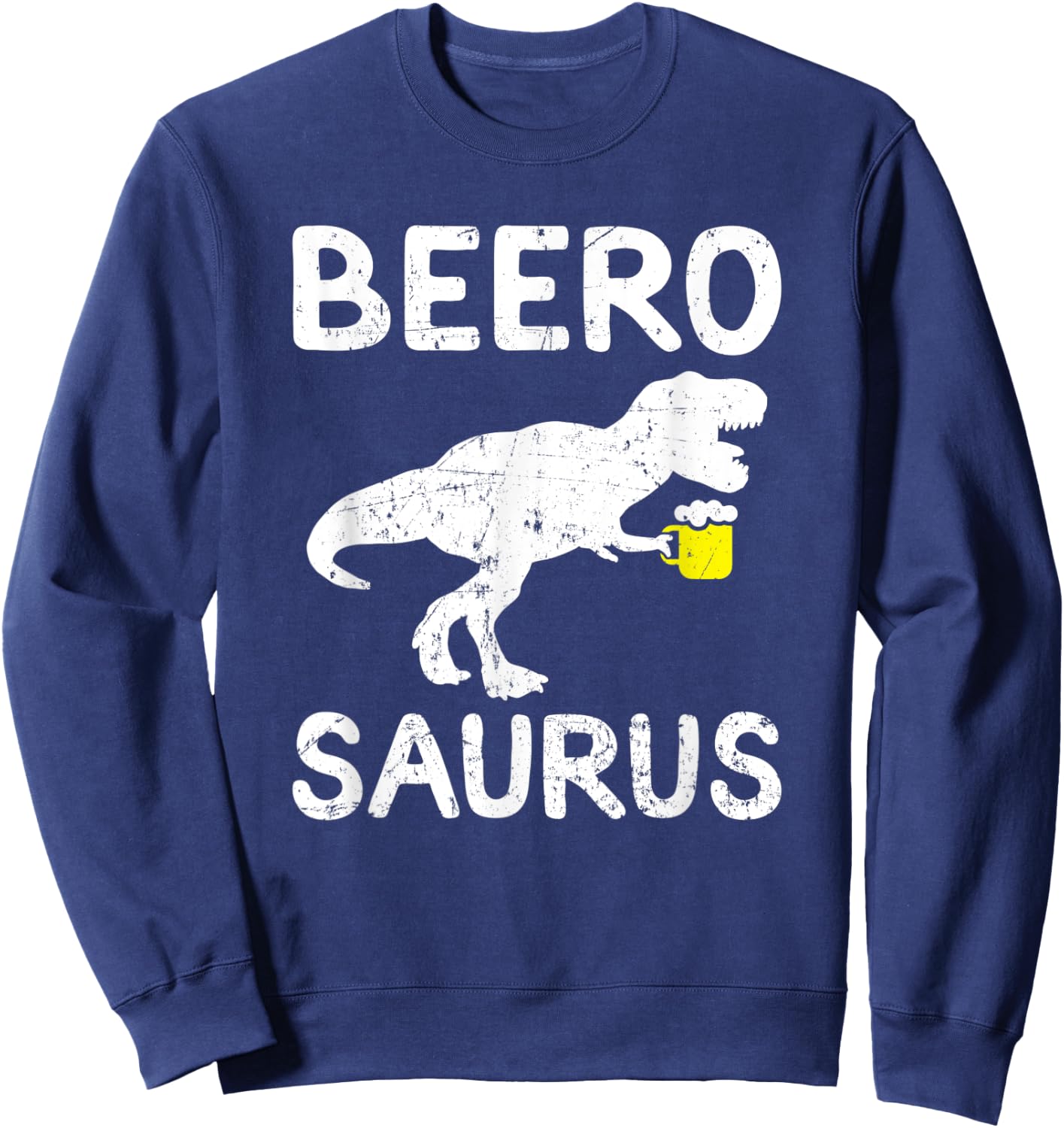 Beer Dinosaur Trex Funny Beer Drinking Sweatshirt - Sweatshirt | Navy