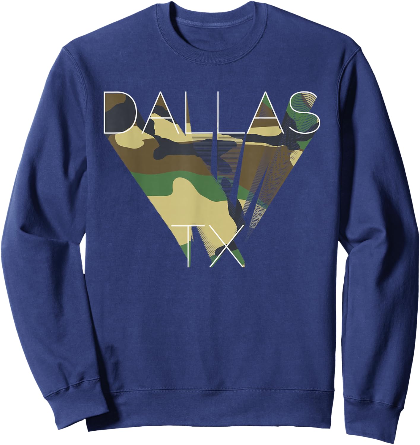 Dallas Camouflage Graphics Texas Camo Sweatshirt - Sweatshirt | Navy