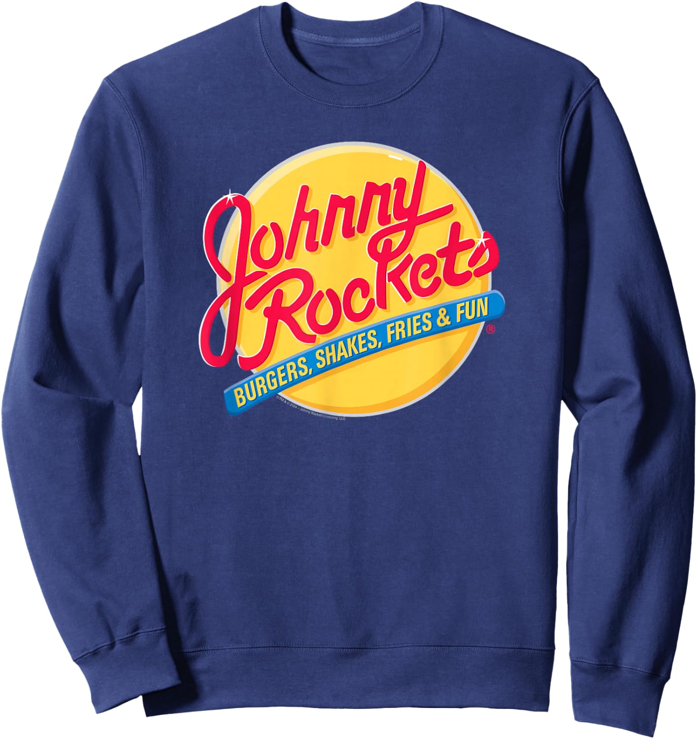 Johnny Rockets Vintage Logo Fast Food Sweatshirt - Sweatshirt | Navy