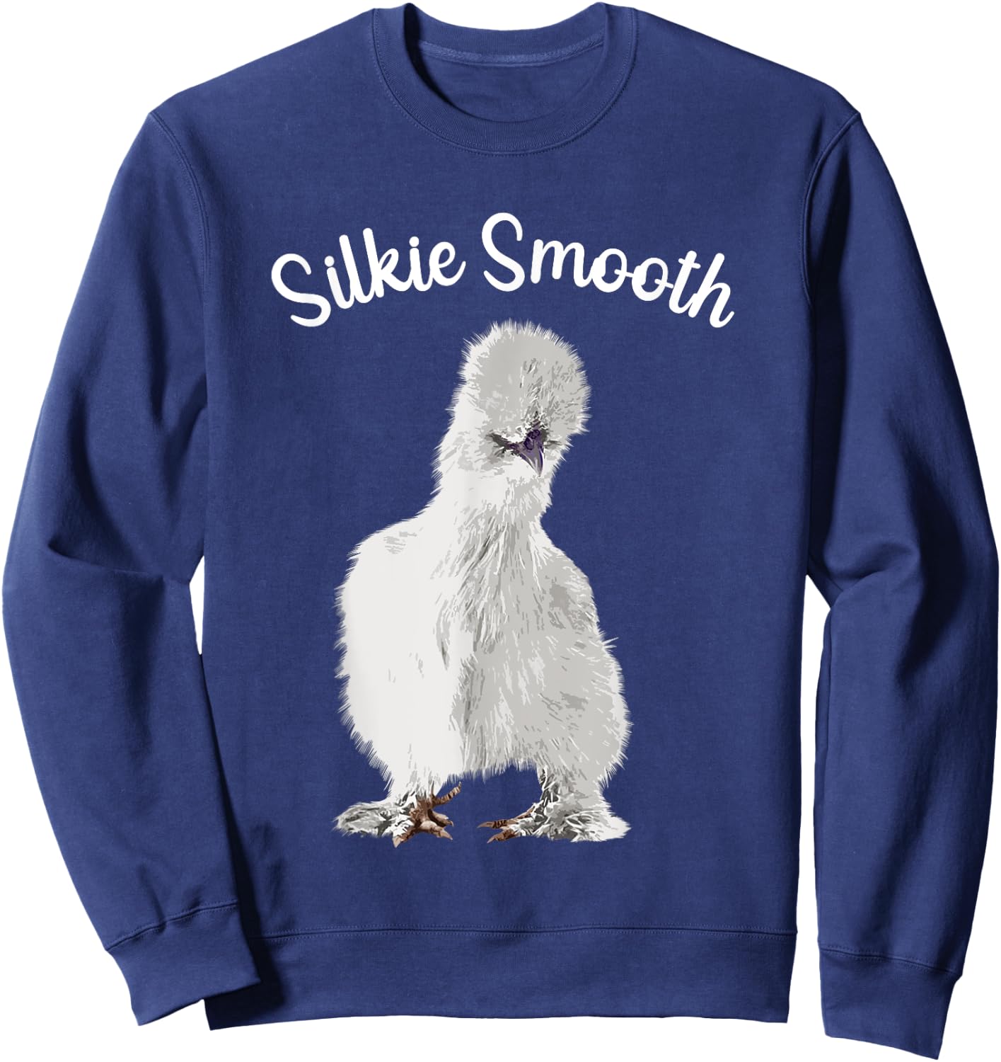 Cute Silkie Chicken Design Women Kids Silkie Chicken Sweatshirt - Sweatshirt | Navy