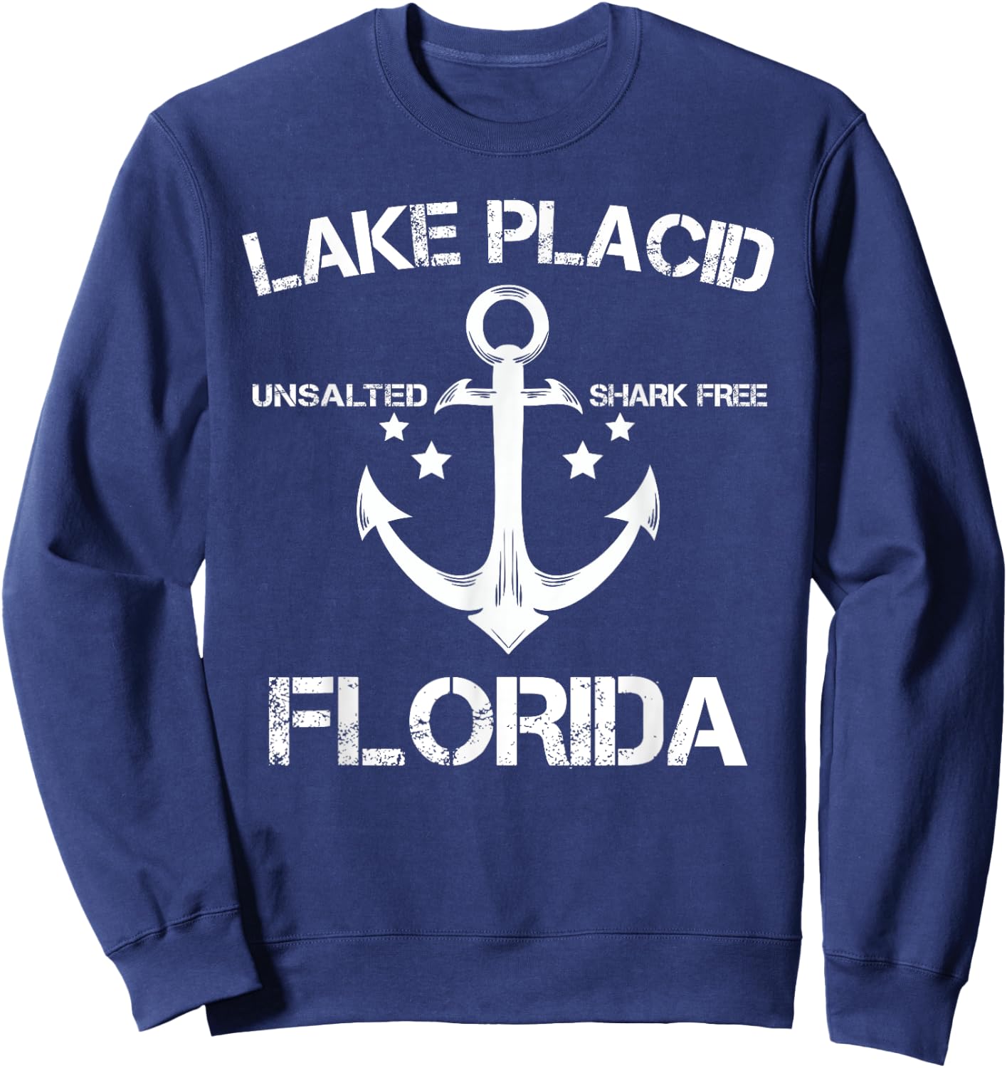 LAKE PLACID FLORIDA Funny Fishing Camping Summer Gift Men Women Kids Sweatshirt - Sweatshirt | Navy