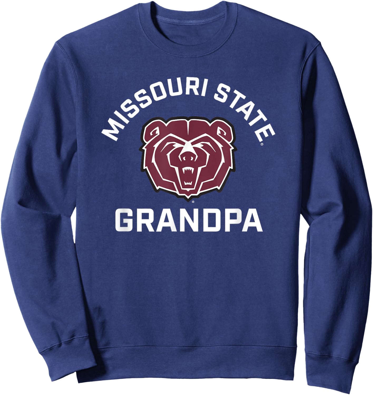Missouri State University MSU Bears Arched Grandpa Sweatshirt - Sweatshirt | Navy