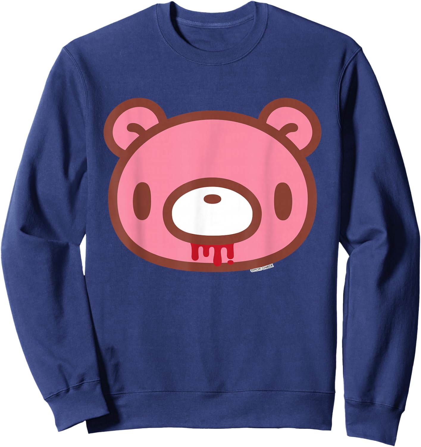 Gloomy Bear The Naughty Grizzly Classic Face Logo Anime Sweatshirt - Sweatshirt | Navy
