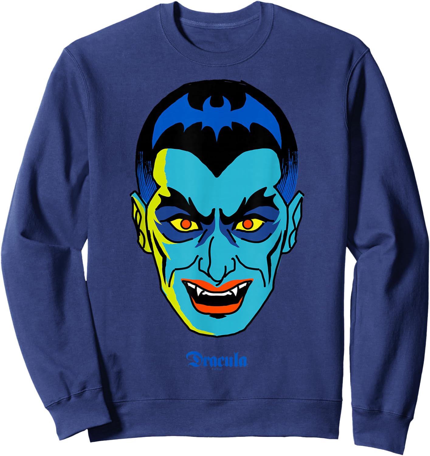 Universal Monsters Dracula Retro Big Face Sweatshirt - Sweatshirt | Navy