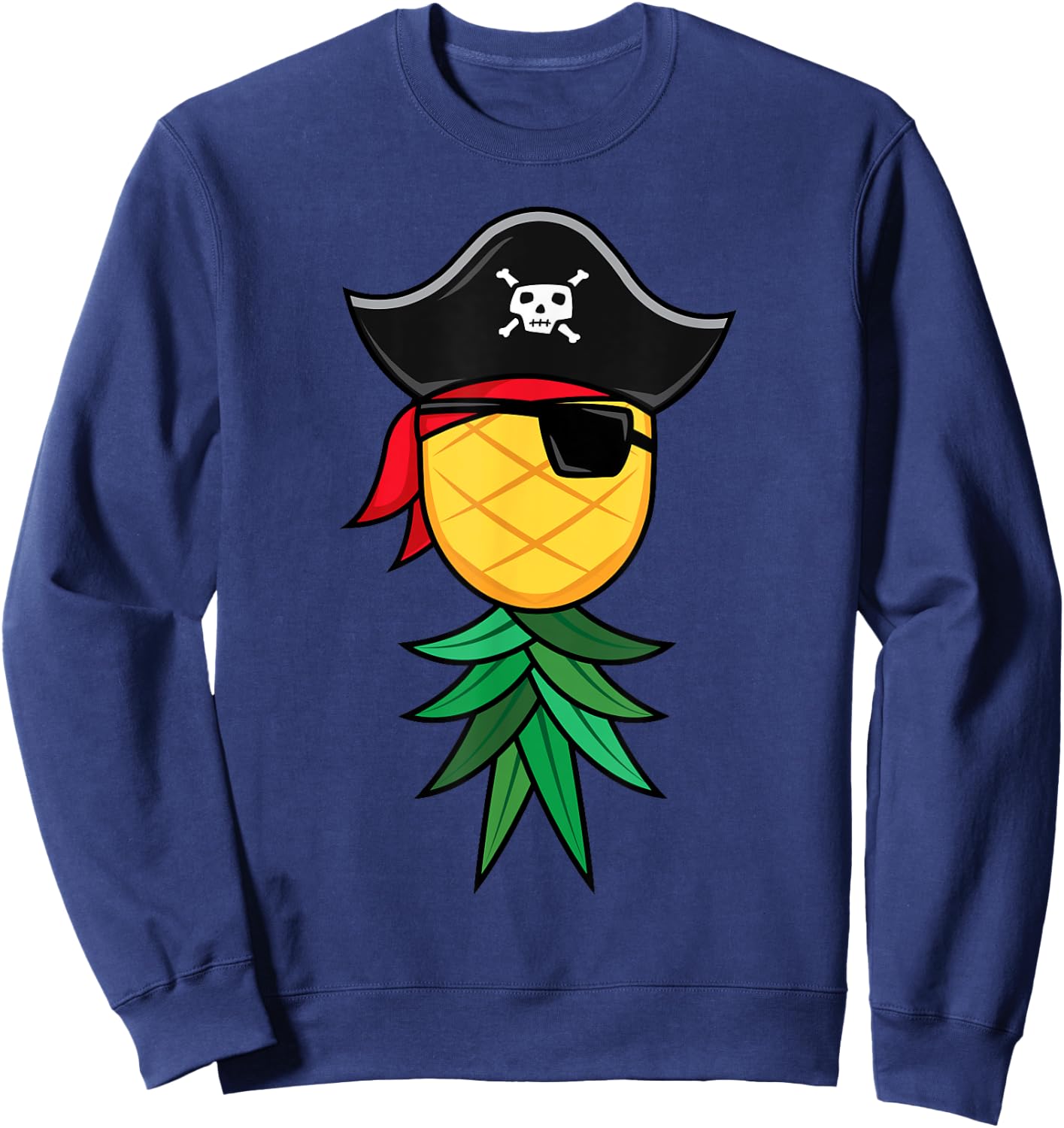 Halloween Pirate Upside Down Pineapple Swingers Lifestyle Sweatshirt - Sweatshirt | Navy