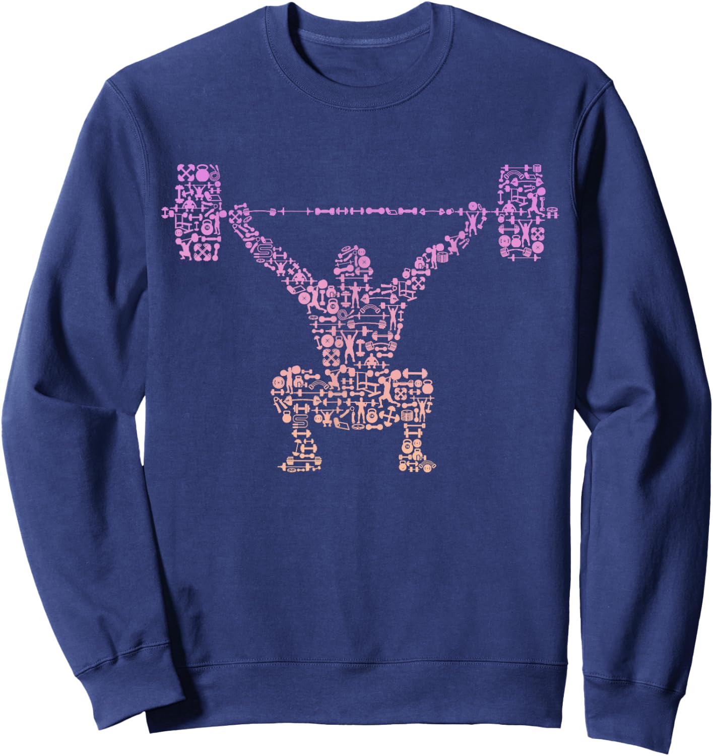Girls Gym Shirt | Bodybuilder Shirt | Weightlifting Sweatshirt - Sweatshirt | Navy