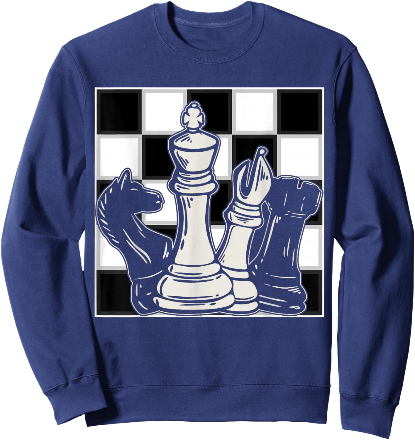 Chess Board Sweatshirt - Sweatshirt | Navy
