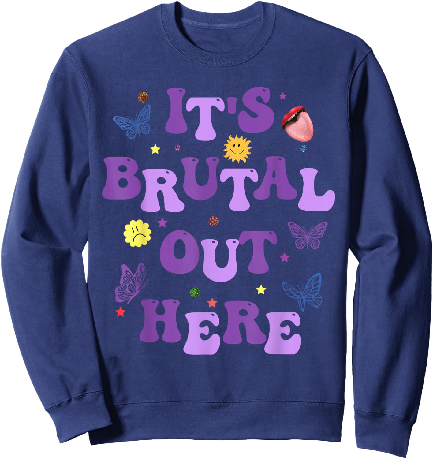 God It's Brutal Out Here Music Lover Sweatshirt - Sweatshirt | Navy
