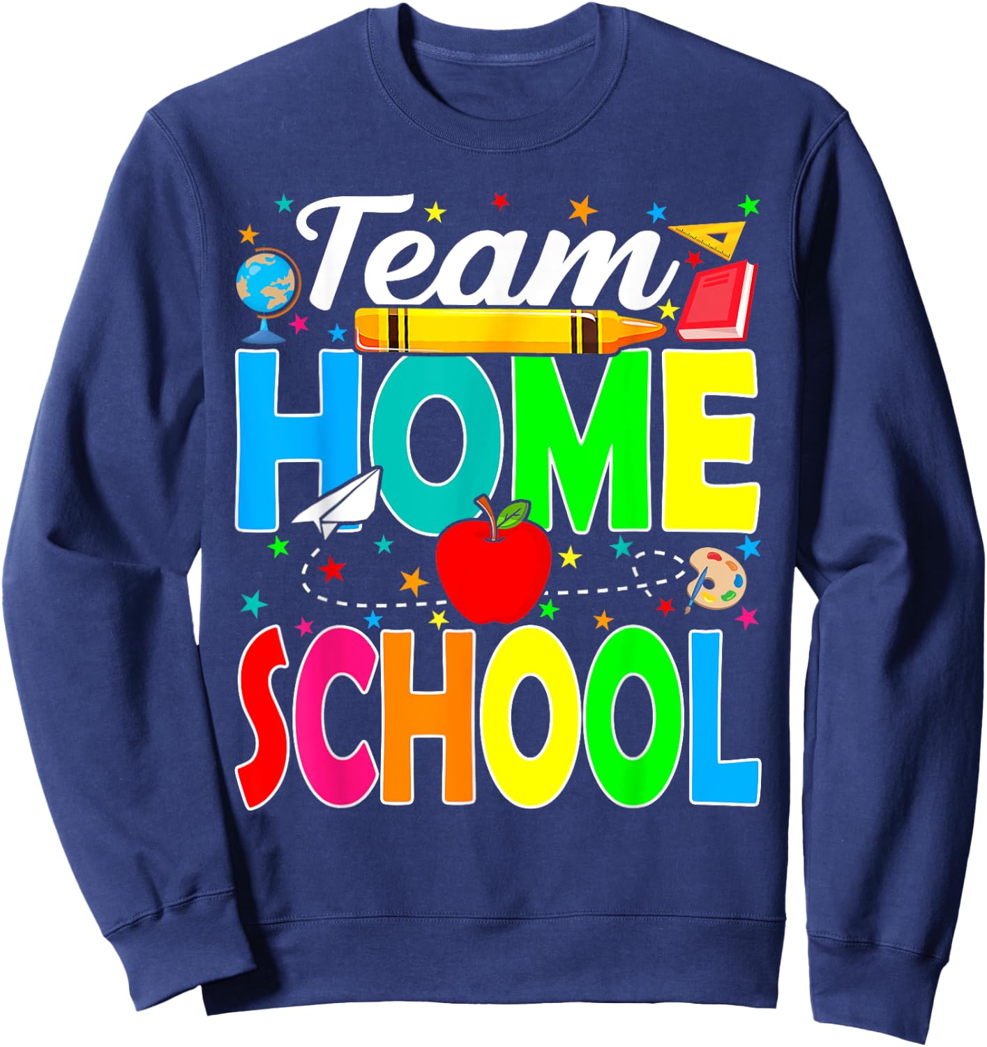 Team Homeschool Teacher Back To School Homeschool Squad Sweatshirt - Sweatshirt | Navy
