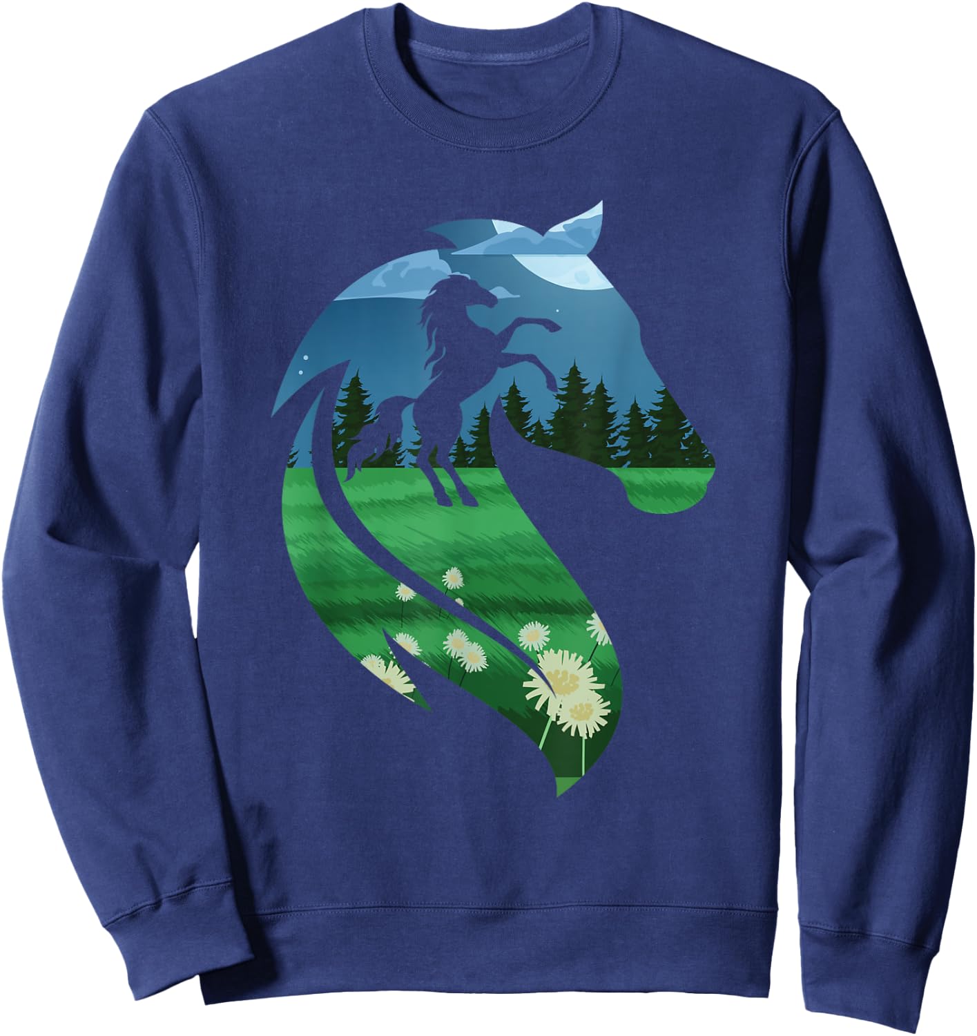 Horse Lover Horse Riding Cowgirl Cowboy Western Sweatshirt - Sweatshirt | Navy
