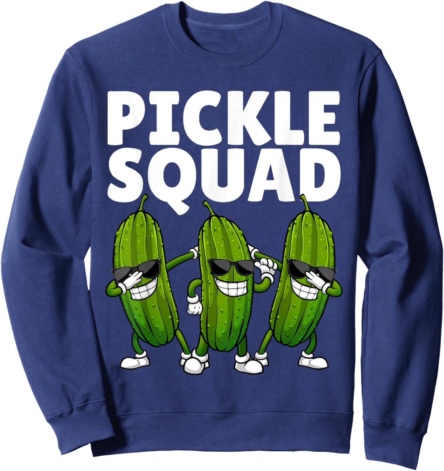 Pickle Squad Art Women Kids Cucumber Pickle Lover Sweatshirt - Sweatshirt | Navy