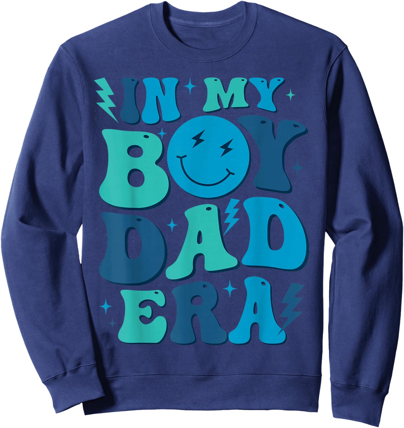 In My Boy Dad Era Retro Graphic Fathers Day Dad and Son Gift Sweatshirt - Sweatshirt | Navy
