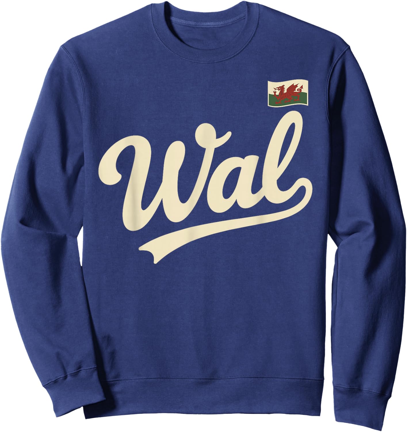 Wales Vintage Script Fan Sweatshirt - Sweatshirt | Navy