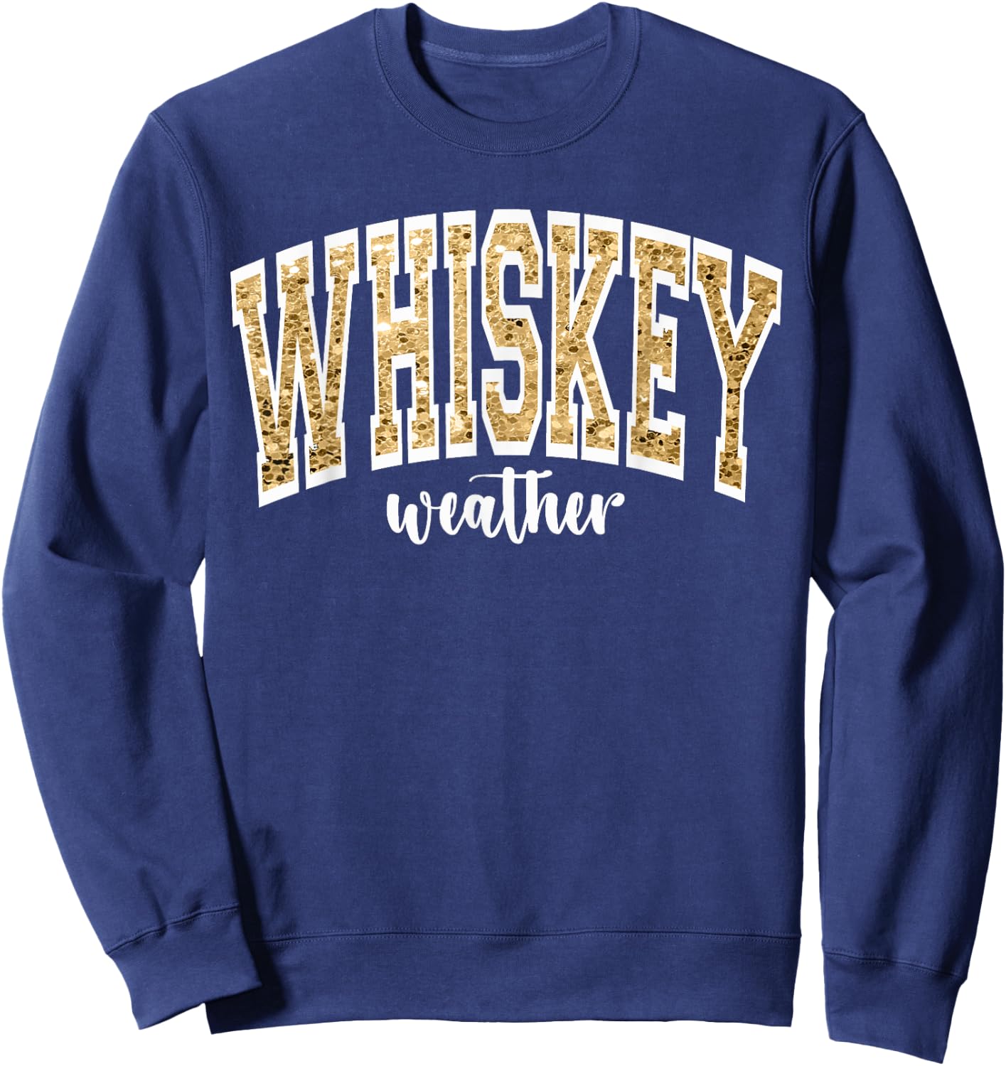 Whiskey Weather Retro College Sweatshirt - Sweatshirt | Navy