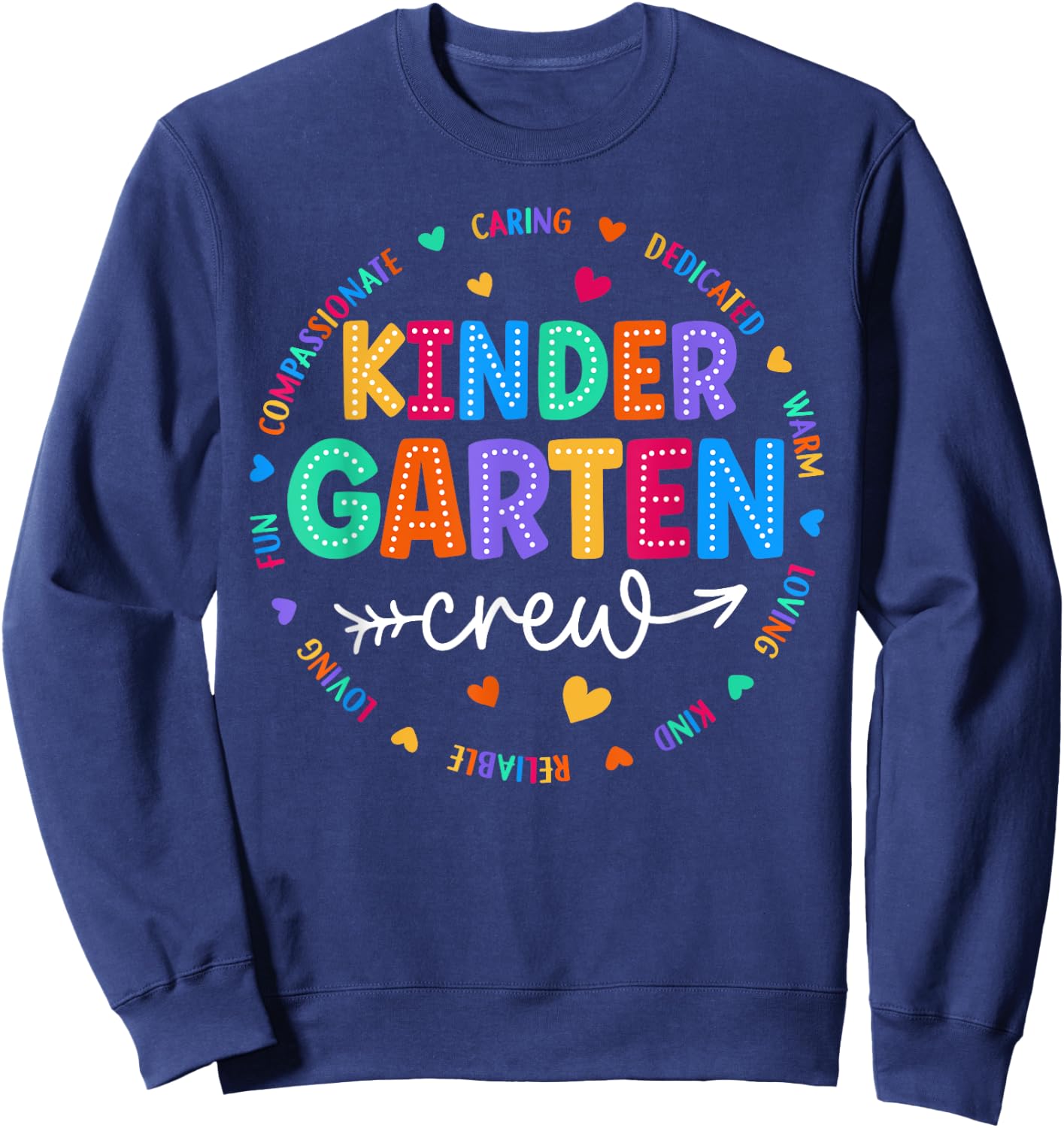 Kindergarten Crew Back To School Kindergarten Teacher Kids Sweatshirt - Sweatshirt | Navy