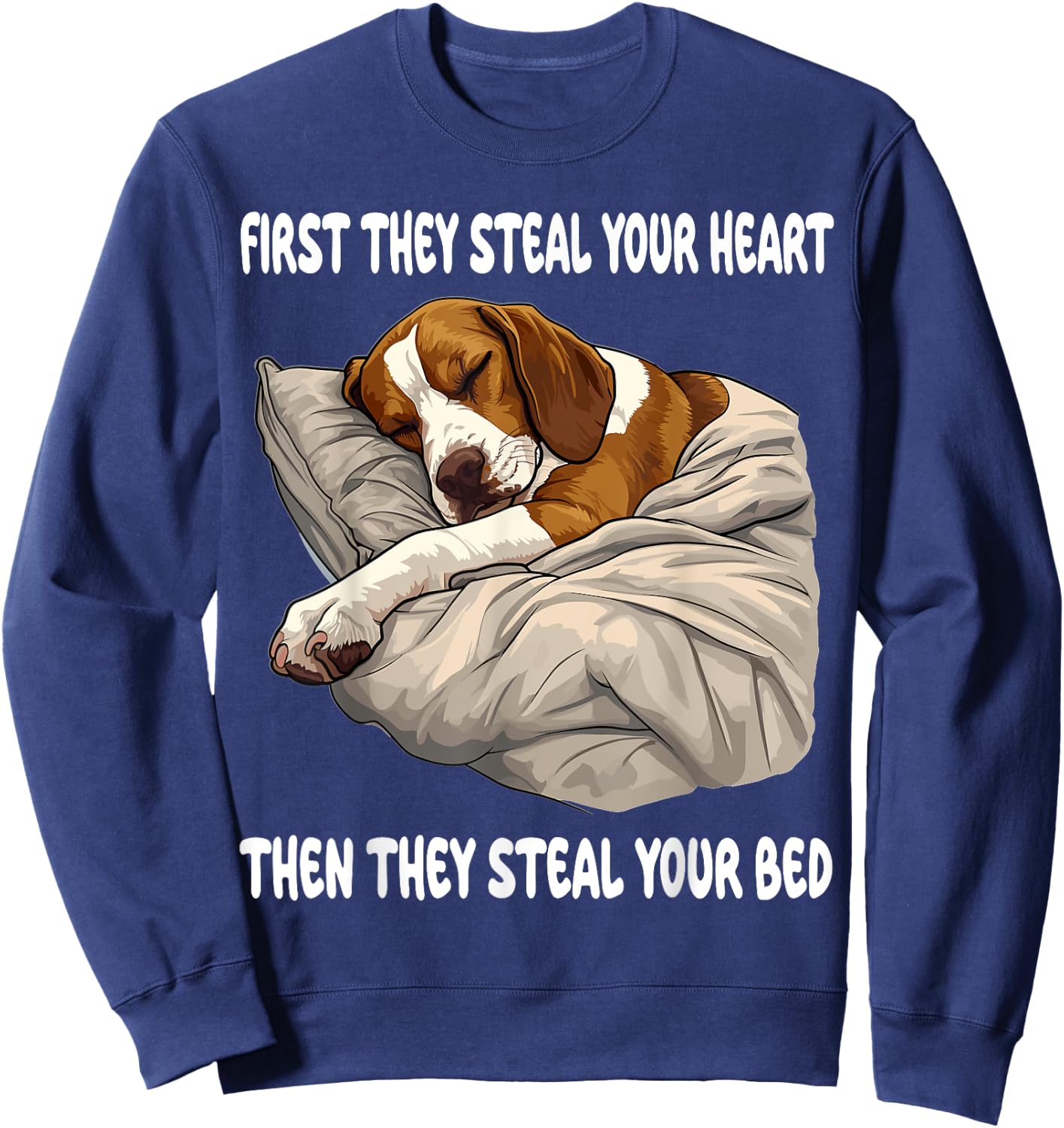 American Foxhound Sleeping Pajamas Nightgown Sweatshirt - Sweatshirt | Navy