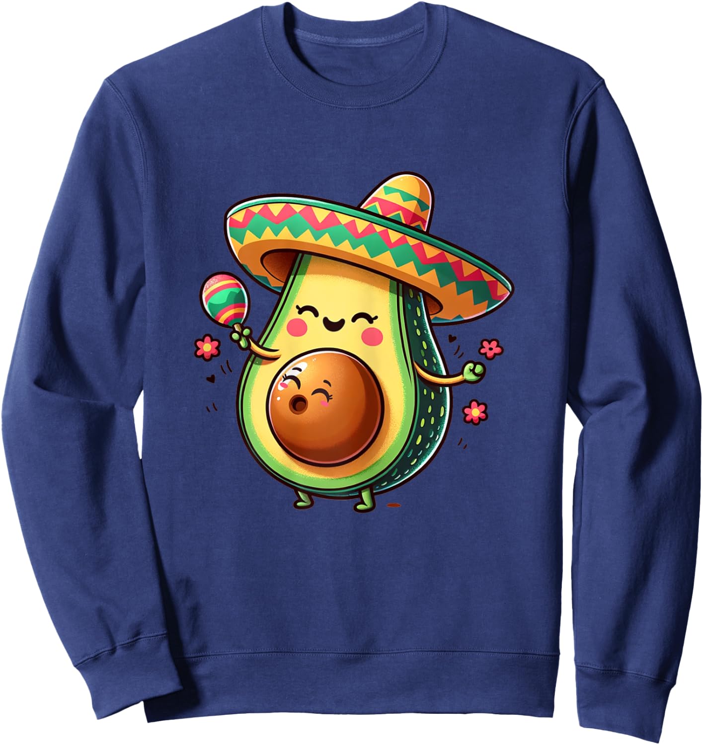 Pregnancy mom to be Avocado Pregnant Mamacado Cinco De Mayo Sweatshirt - Sweatshirt | Navy