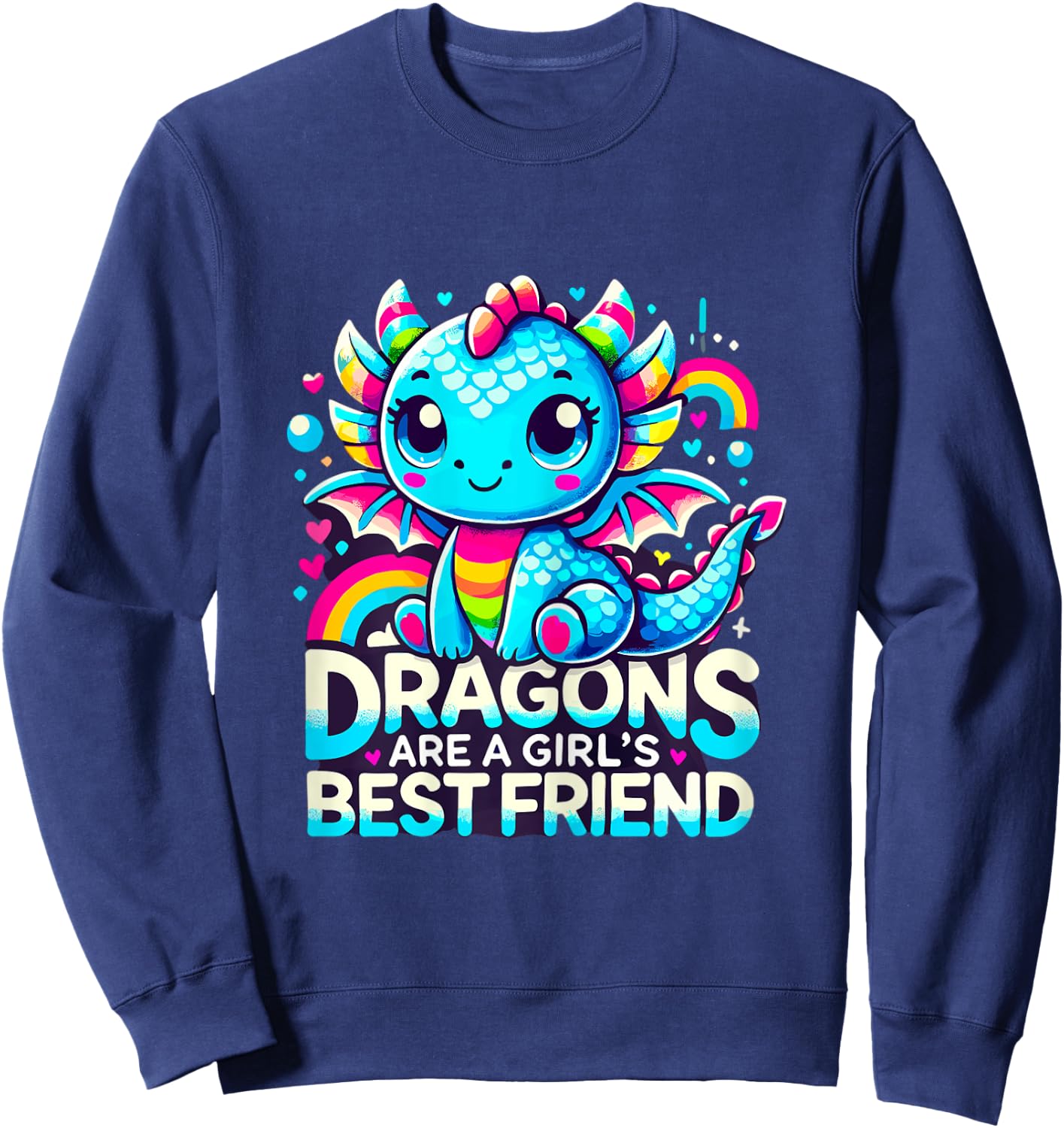 Dragons are a Girl's Best Friend Sweatshirt - Sweatshirt | Navy