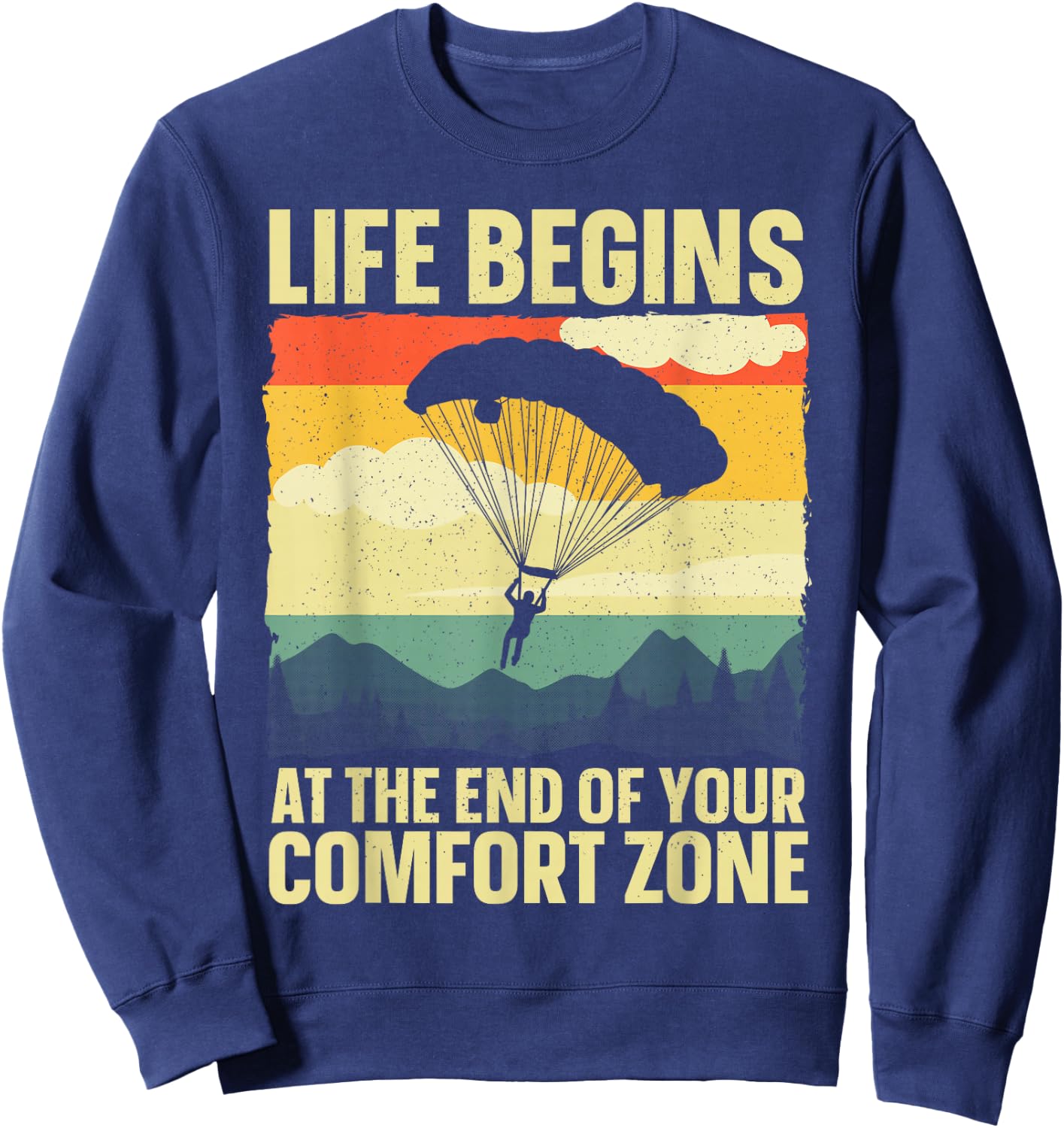 Funny Skydiving Art Women Skydiver Sky Diving Lover Sweatshirt - Sweatshirt | Navy