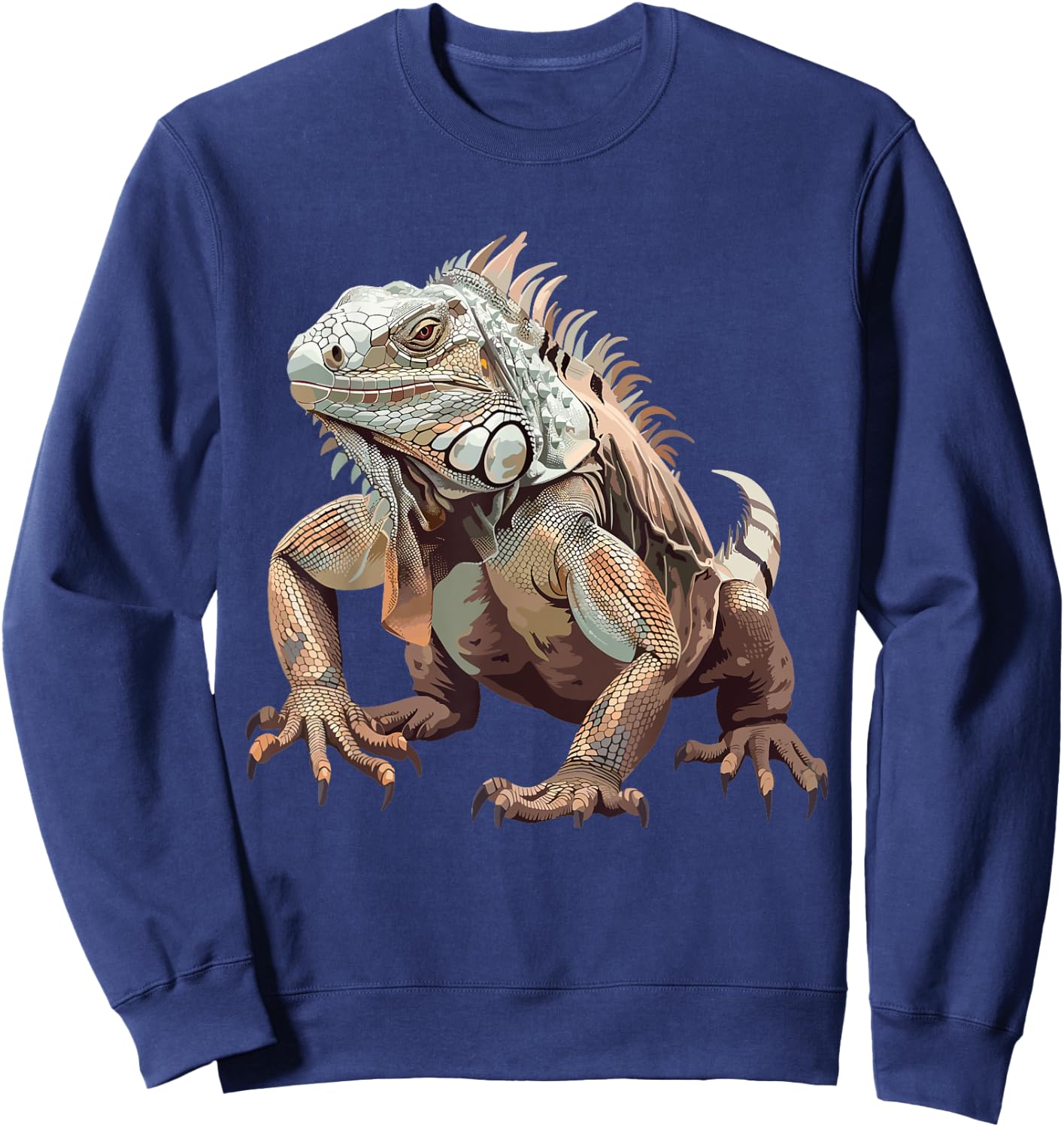 Iguanas, reptiles and Zoo Keeper Design Iguana - -Adults, Kids - Black - Small - Short Sleeve Sweatshirt - Sweatshirt | Navy