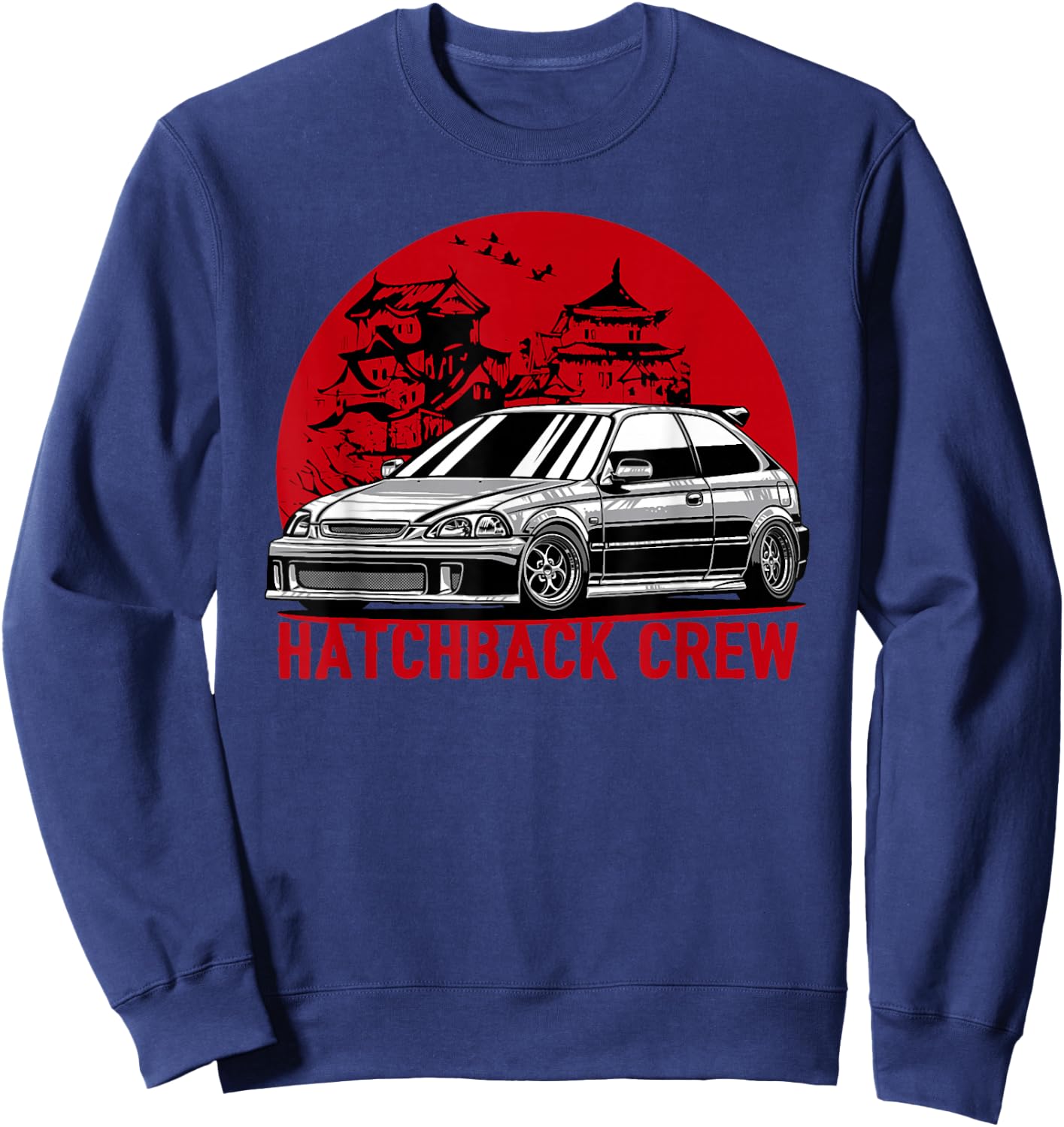 Civic EK Hatchback Type R Japanese Car Sweatshirt - Sweatshirt | Navy