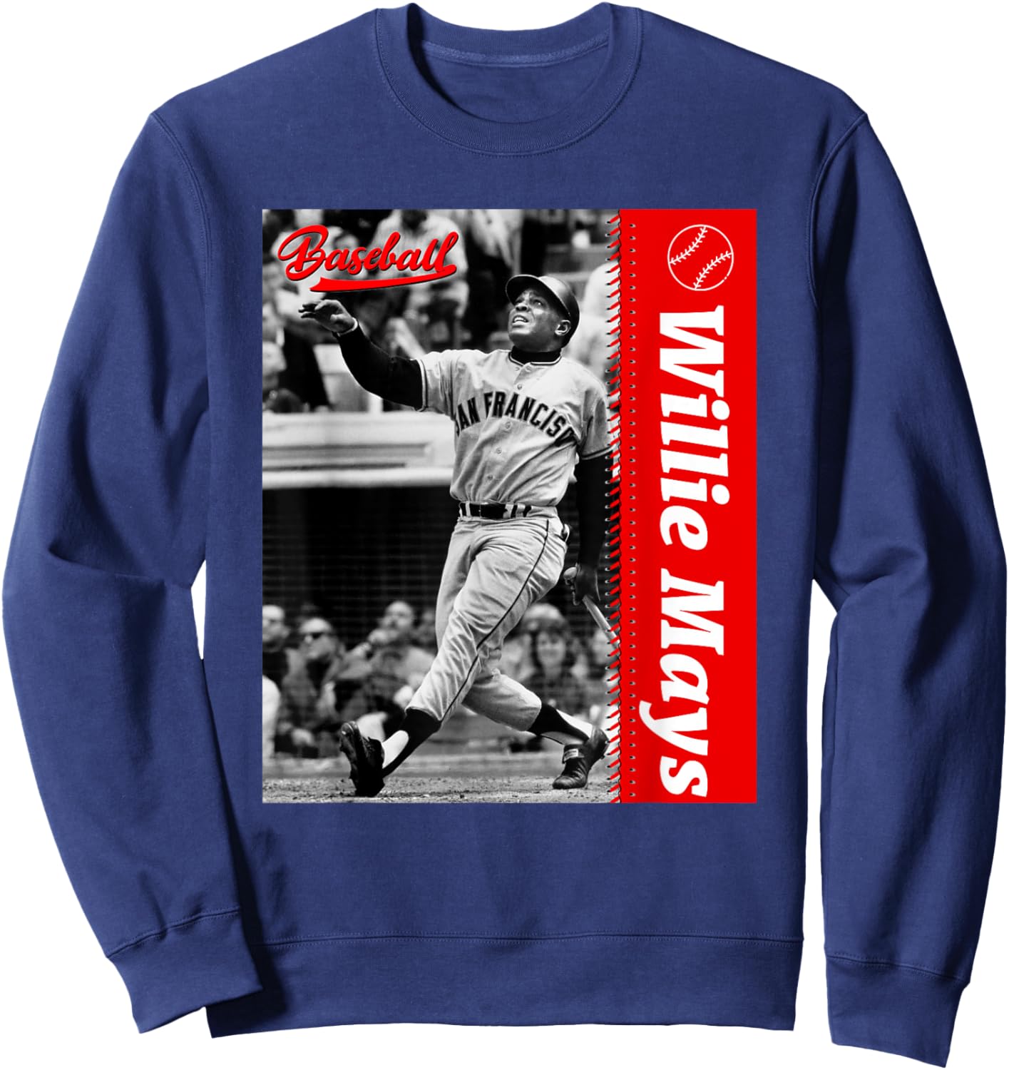 Willie Mays_Baseball_077 Sweatshirt - Sweatshirt | Navy