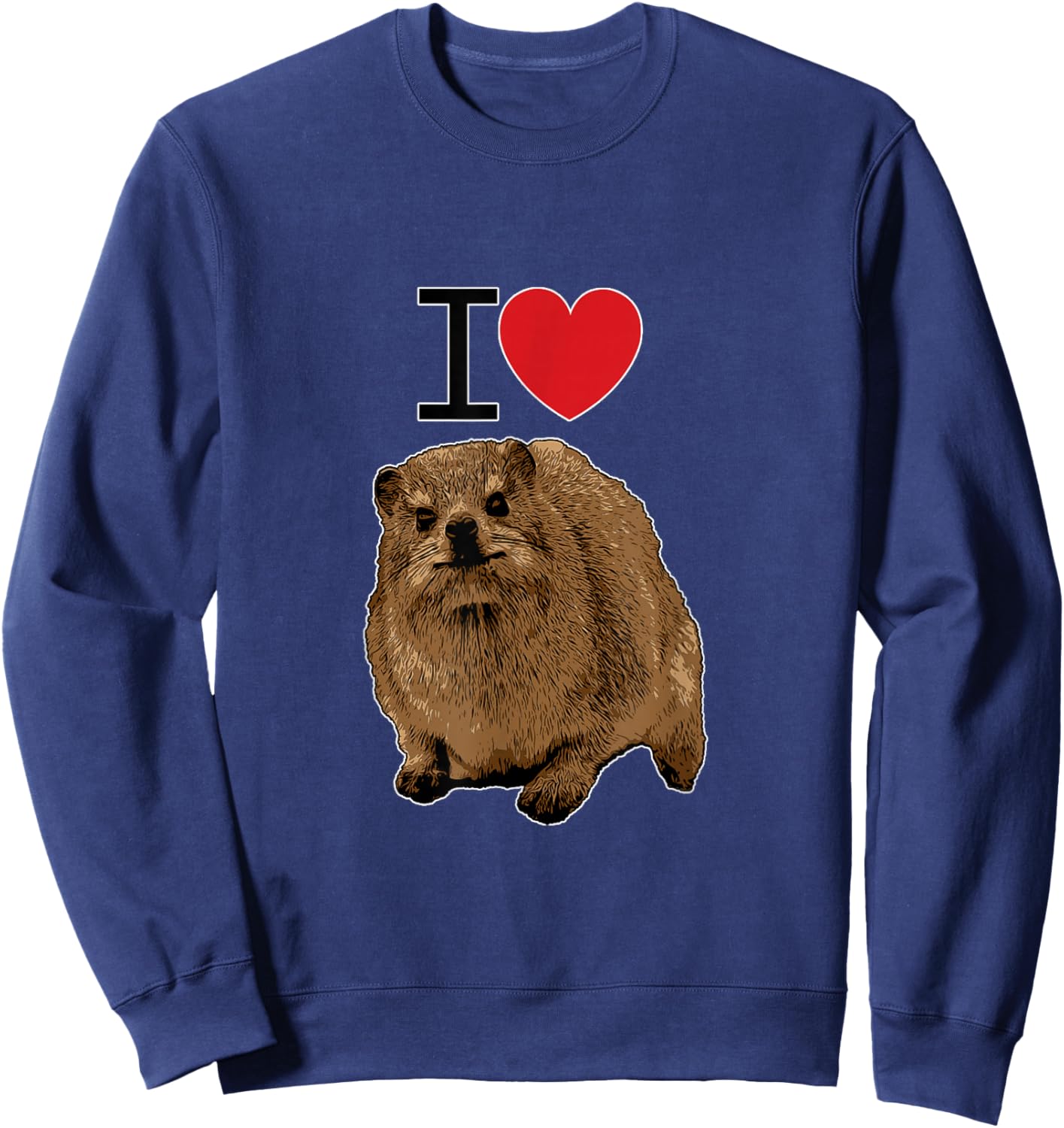 I love Rock Hyraxes | I love Daisies | I love Rabbits Sweatshirt - Sweatshirt | Navy