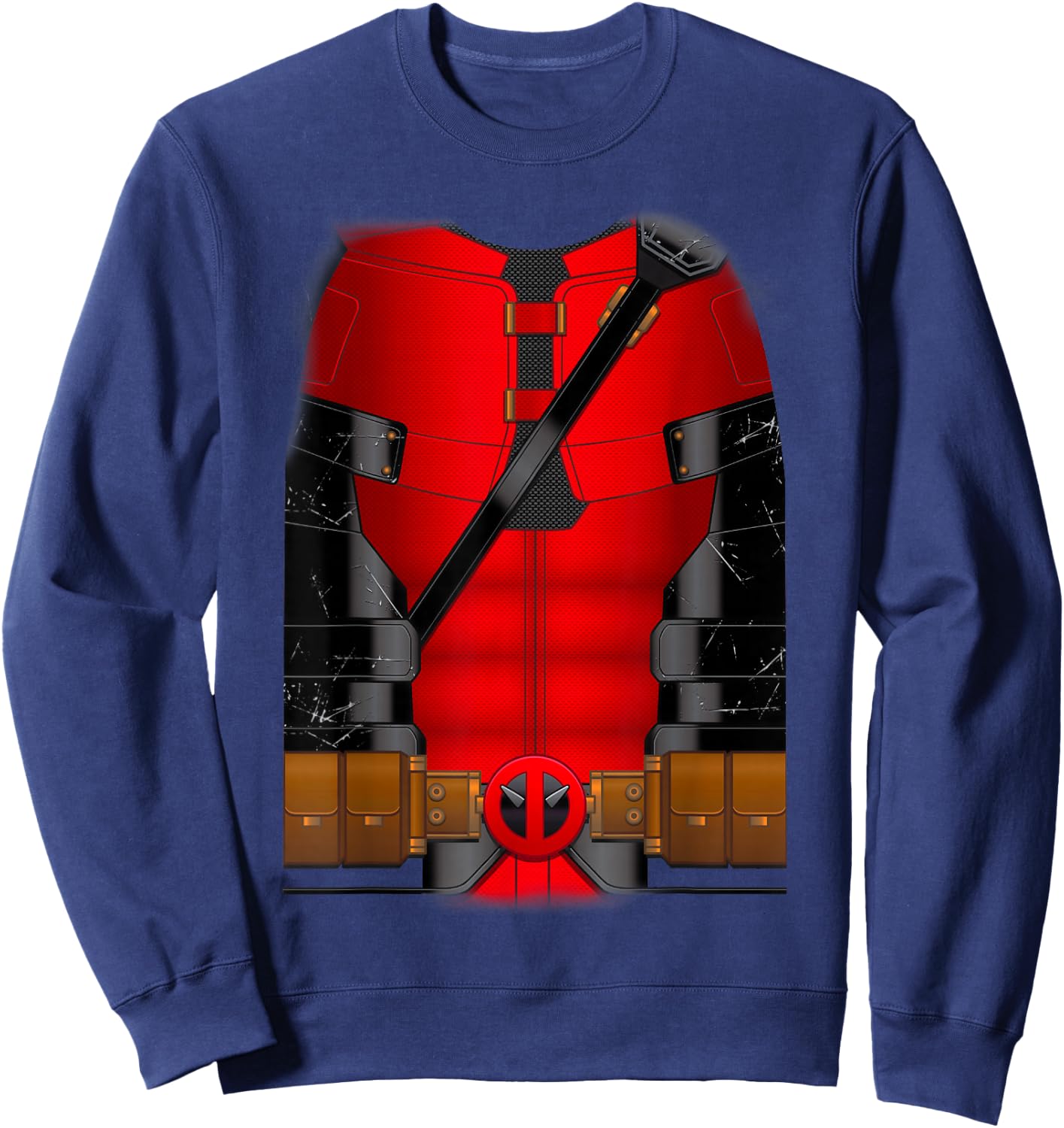 Marvel Deadpool & Wolverine Halloween Deadpool Costume Sweatshirt - Sweatshirt | Navy