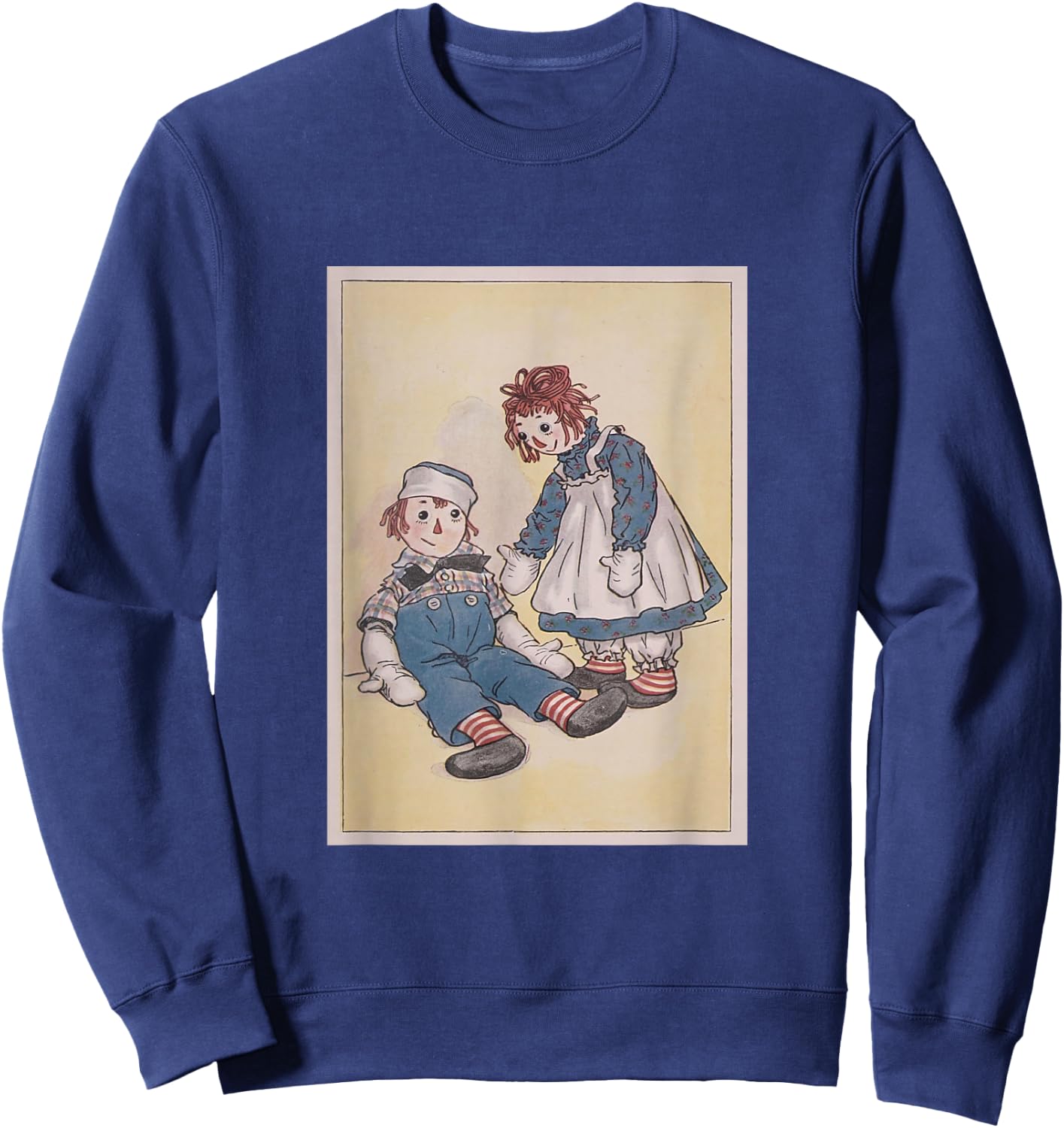 Children's Rag Doll Story Raggedy Ann & Andy (1920) , Small, Black Sweatshirt - Sweatshirt | Navy