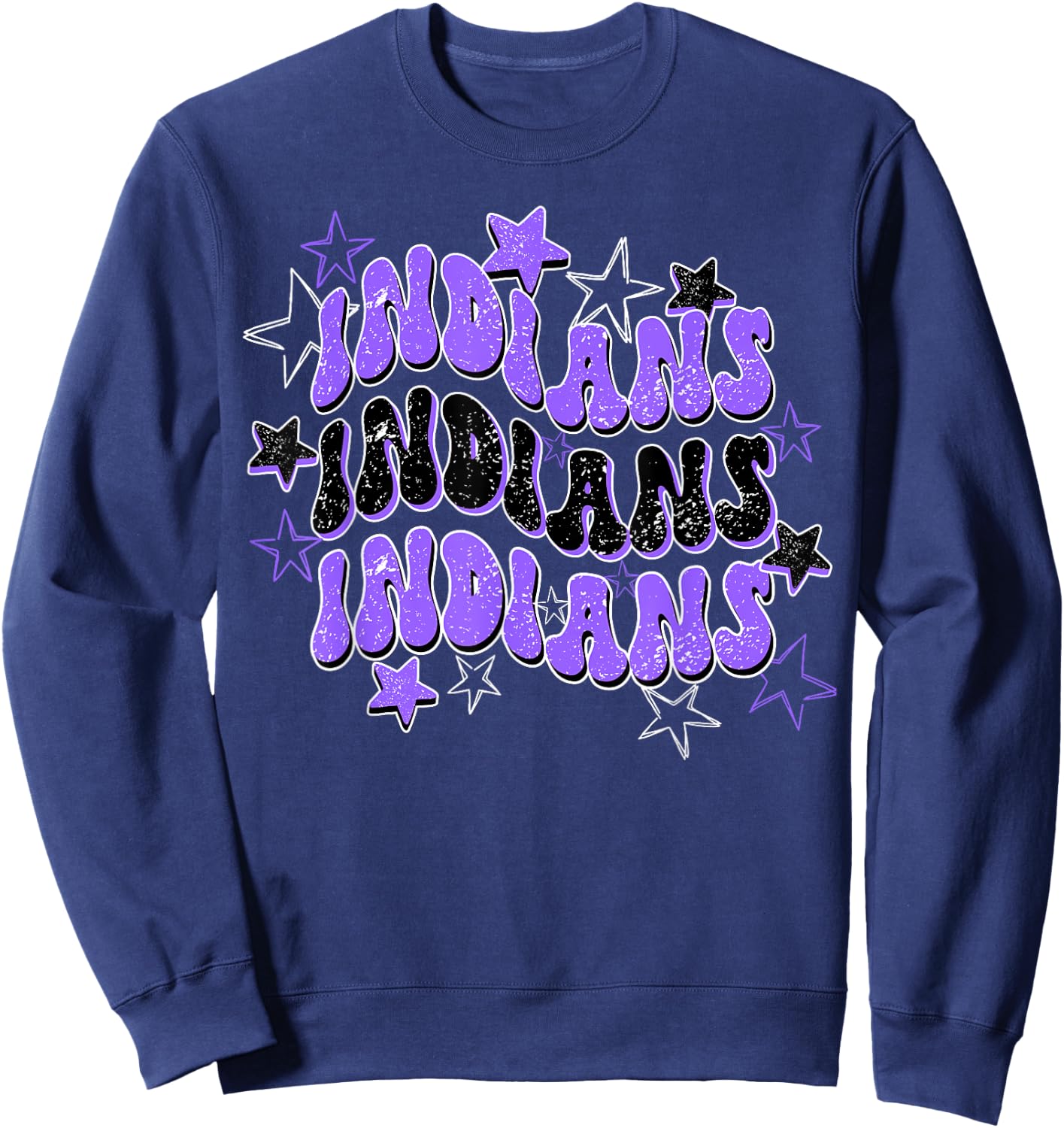 Purple Indians School Spirit Spirit Wear Sweatshirt - Sweatshirt | Navy