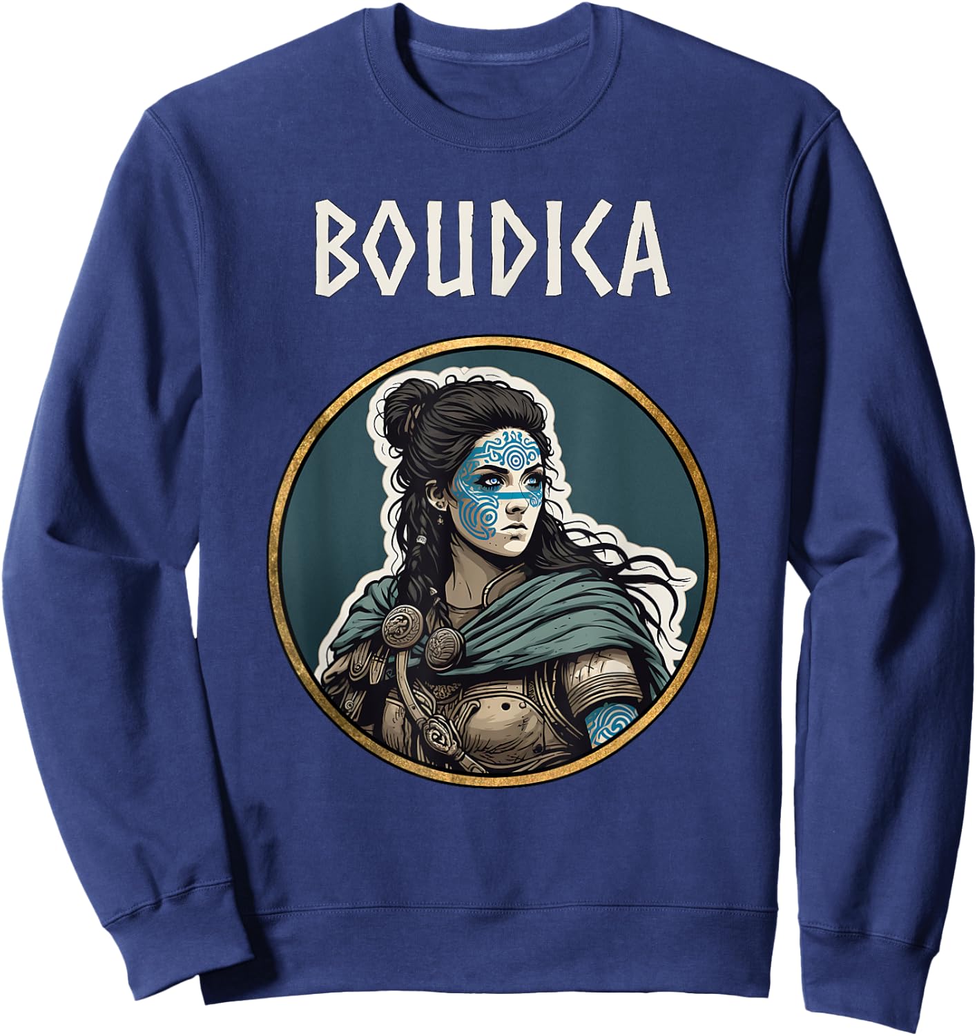 Boudica Queen of the Iceni Ancient Britain History Sweatshirt - Sweatshirt | Navy