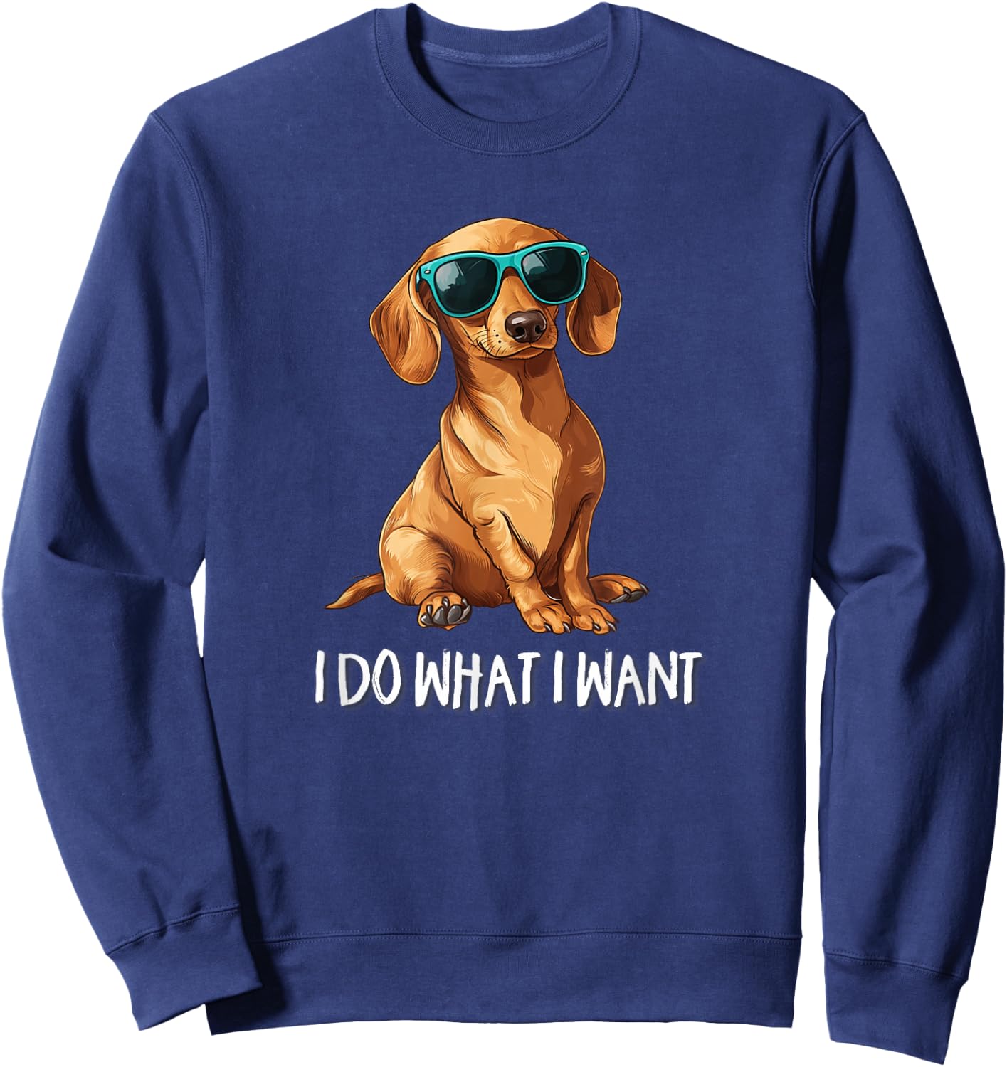 Kids Funny Do What I Want Dachshund Lover Sweatshirt - Sweatshirt | Navy