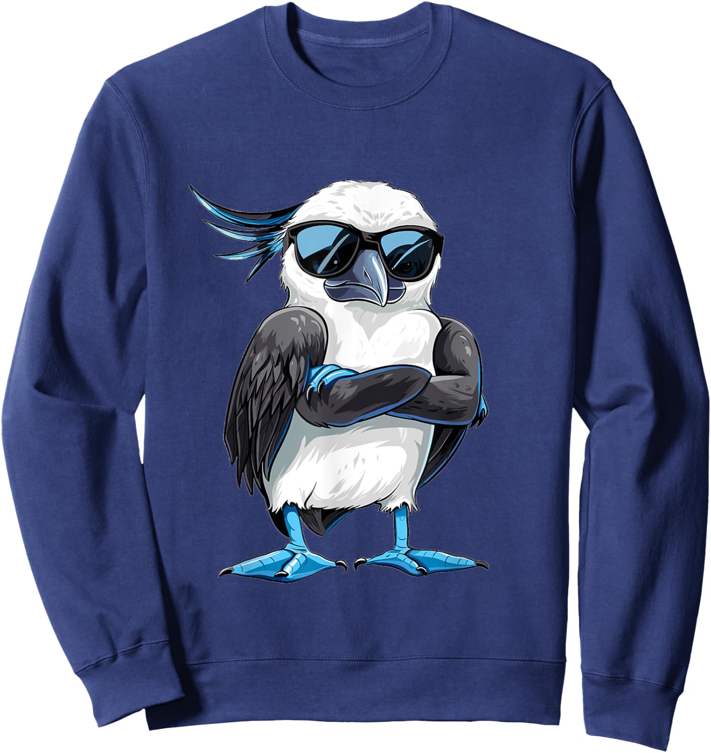 Blue Footed Booby Plush Stuffed Animal Blue Foot Booby Sweatshirt - Sweatshirt | Navy