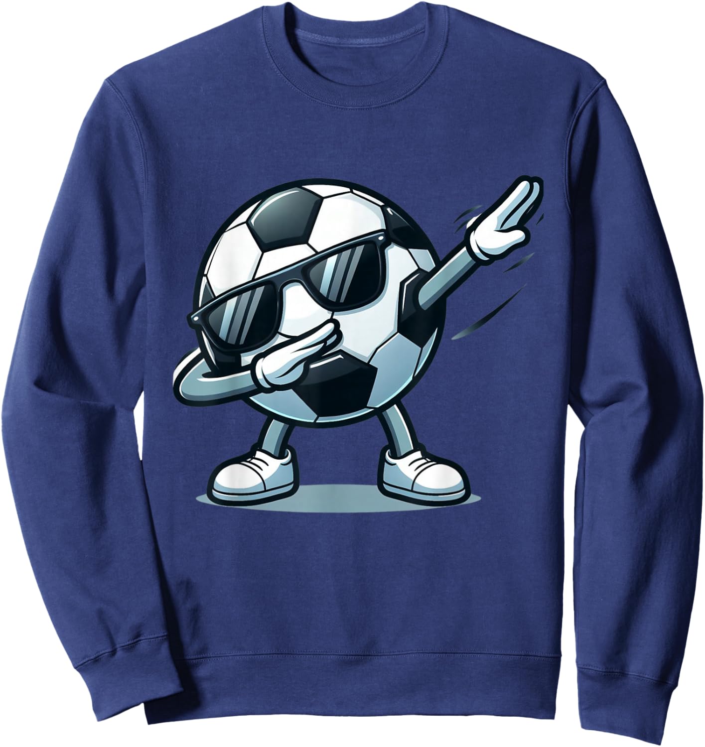 Dabbing Soccer Ball Shirt Funny Boys Men Women Sports Player Sweatshirt - Sweatshirt | Navy