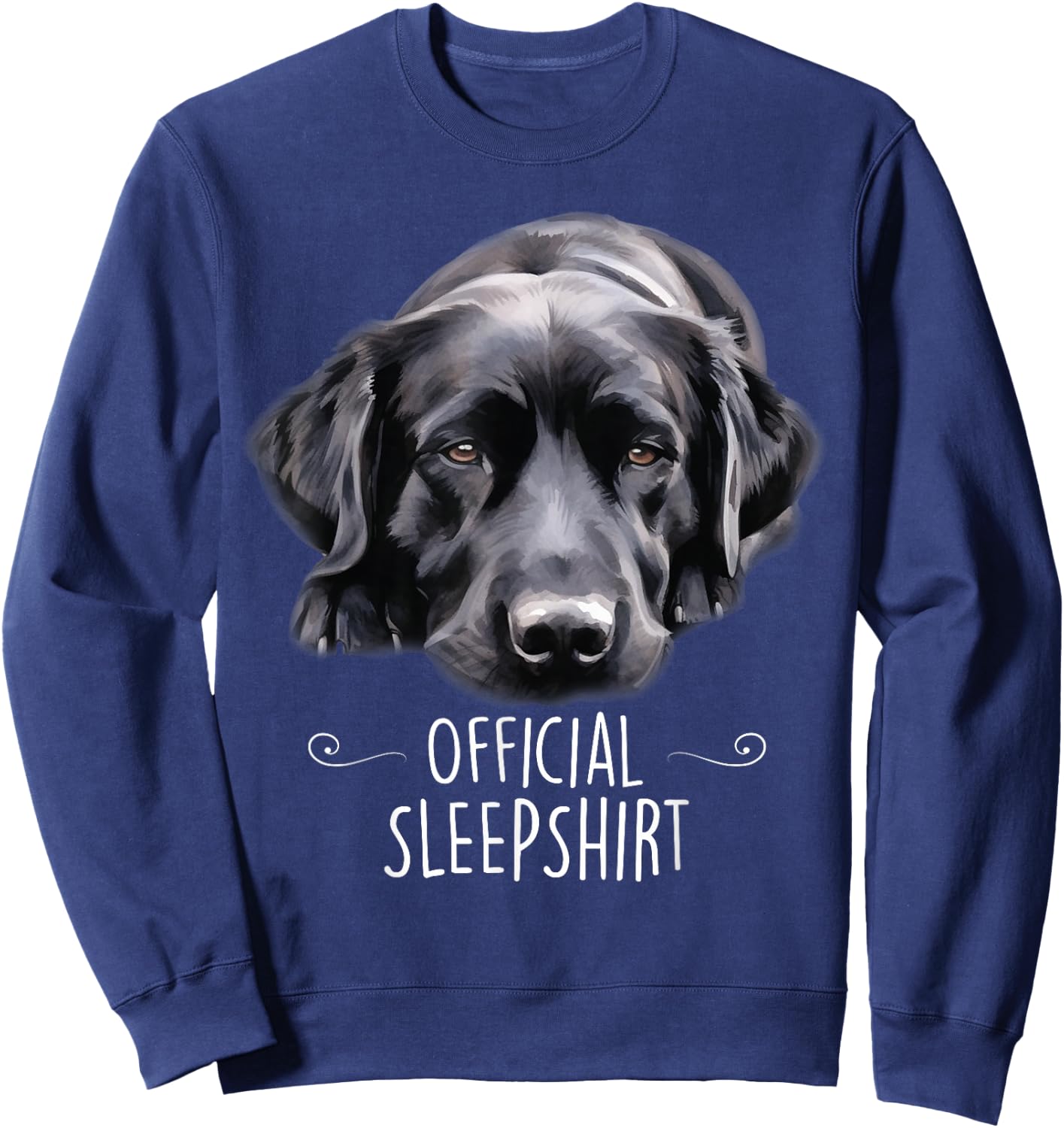 Sleeping Labrador Dog Official Sleep Lab Funny Women Kids Sweatshirt - Sweatshirt | Navy