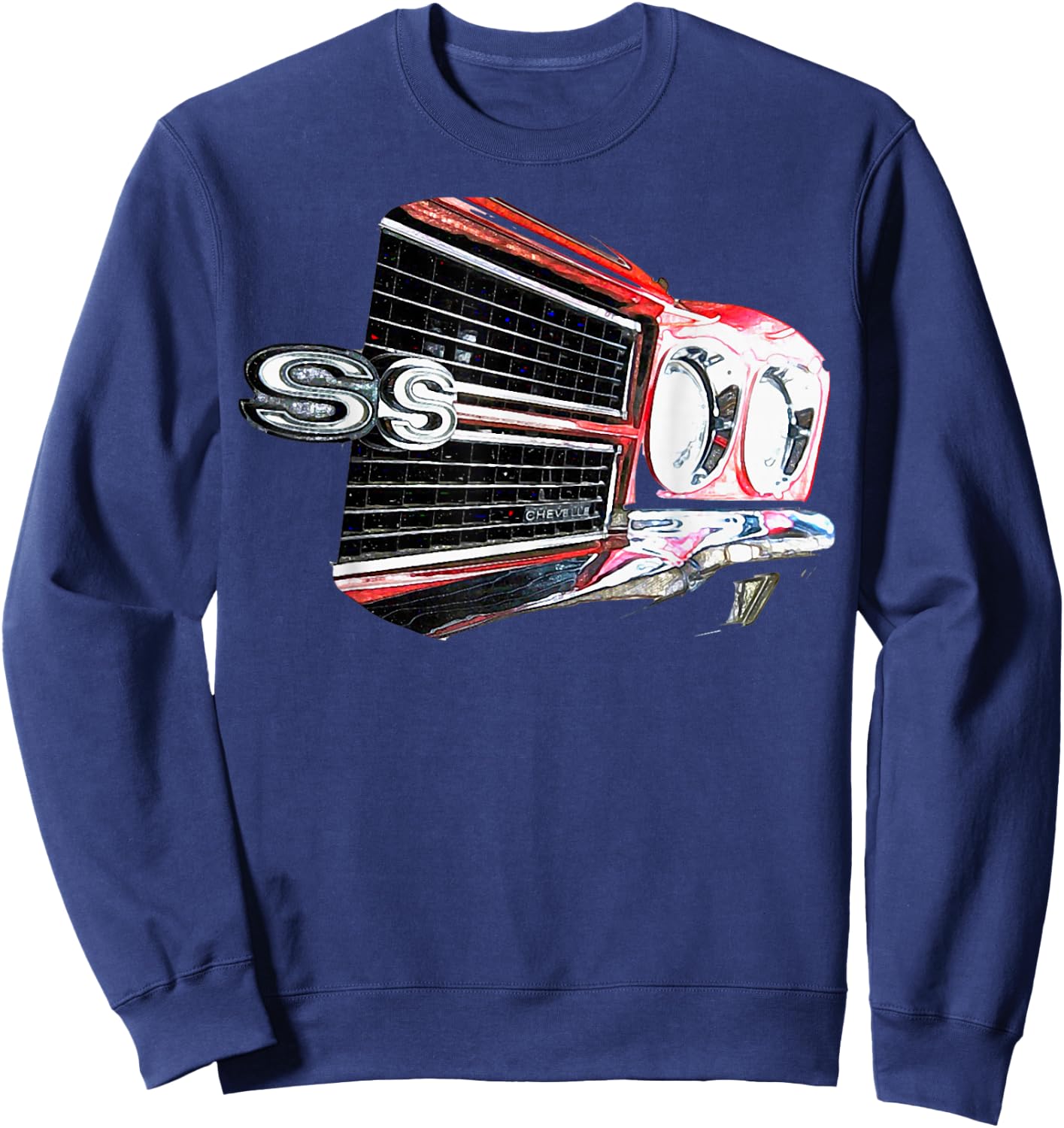 1970 70 Chevelle SS Half Grill Trending Chevys Muscle Car Sweatshirt - Sweatshirt | Navy