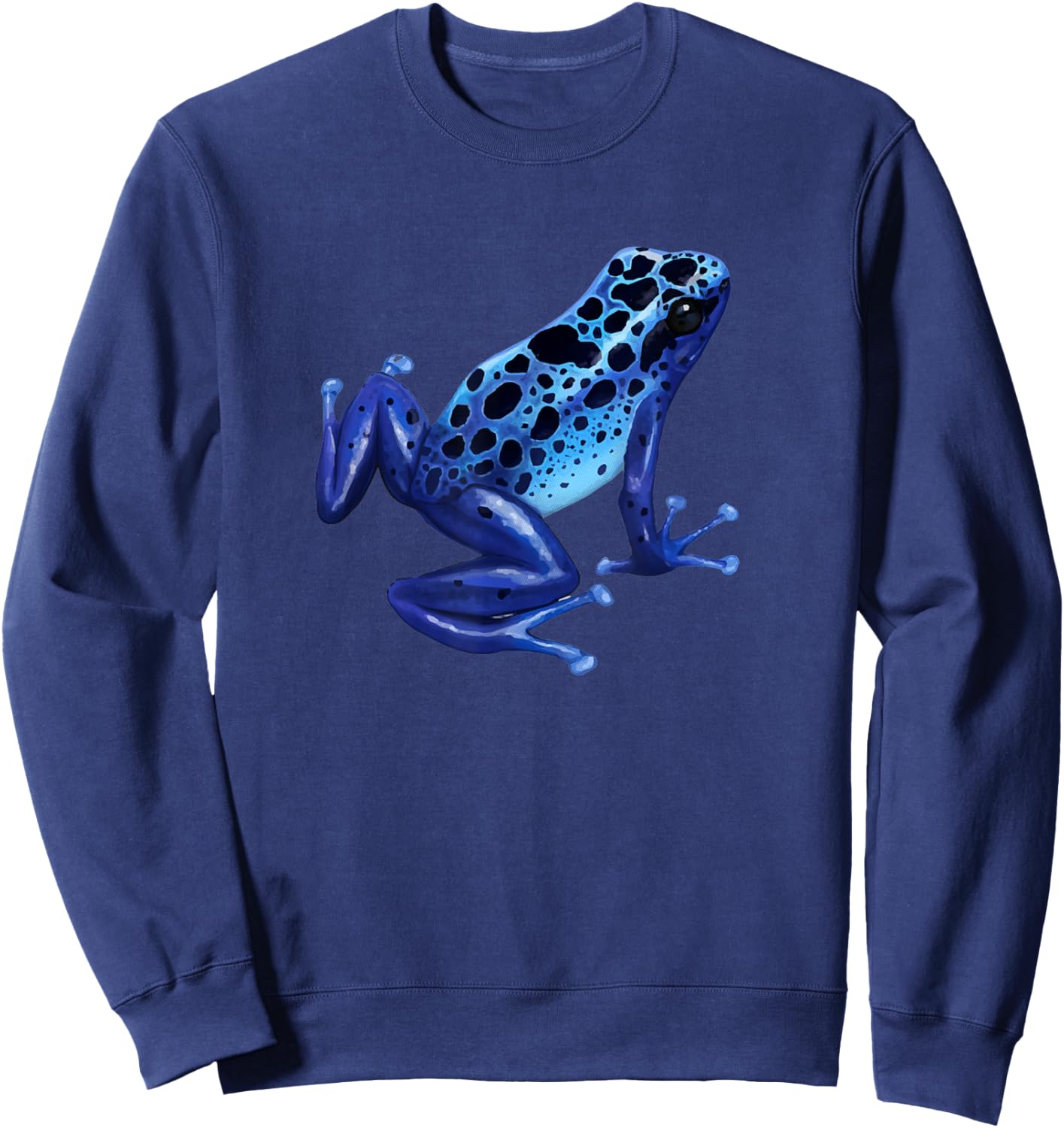 Blue Poison Dart Frog Colorful Design Nature Lover Sweatshirt - Sweatshirt | Navy