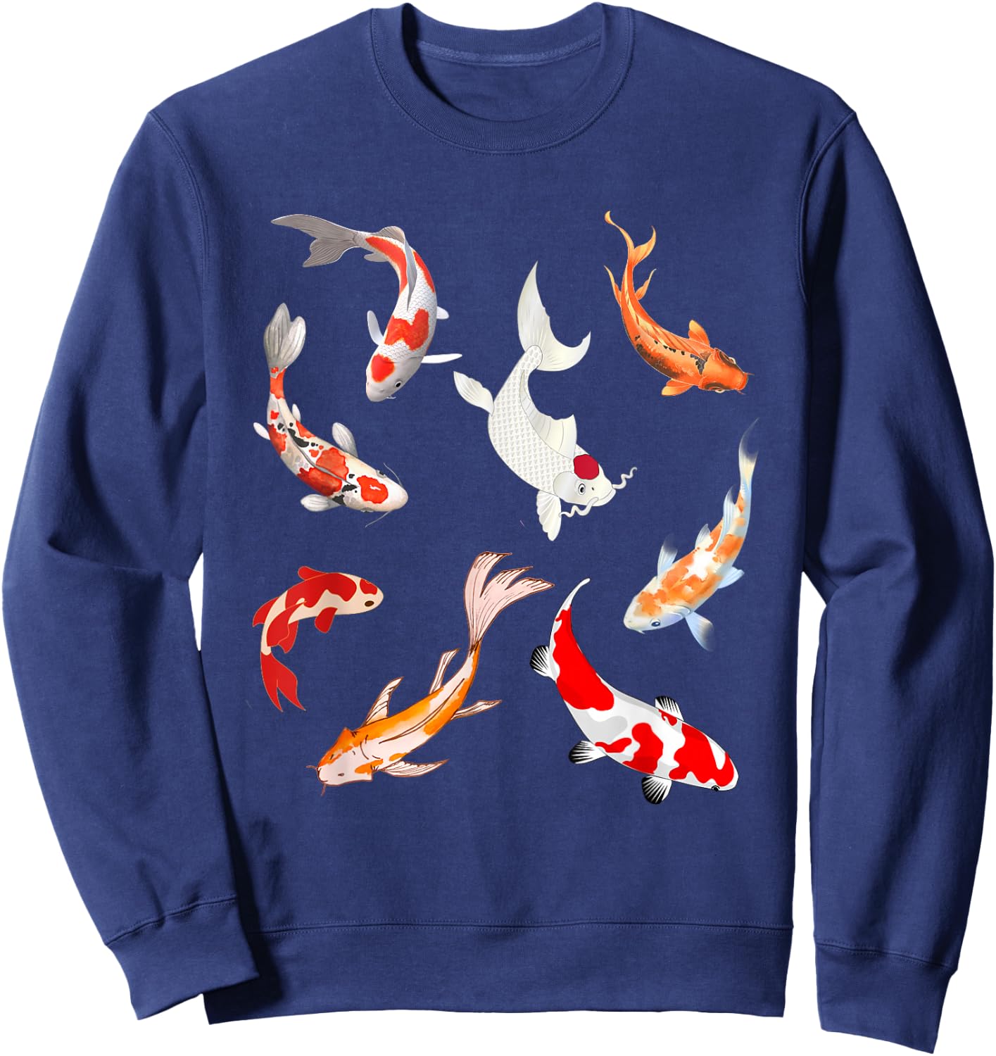 Just A Girl Who Loves Koi fish ornamental fish Fancy carp Sweatshirt - Sweatshirt | Navy