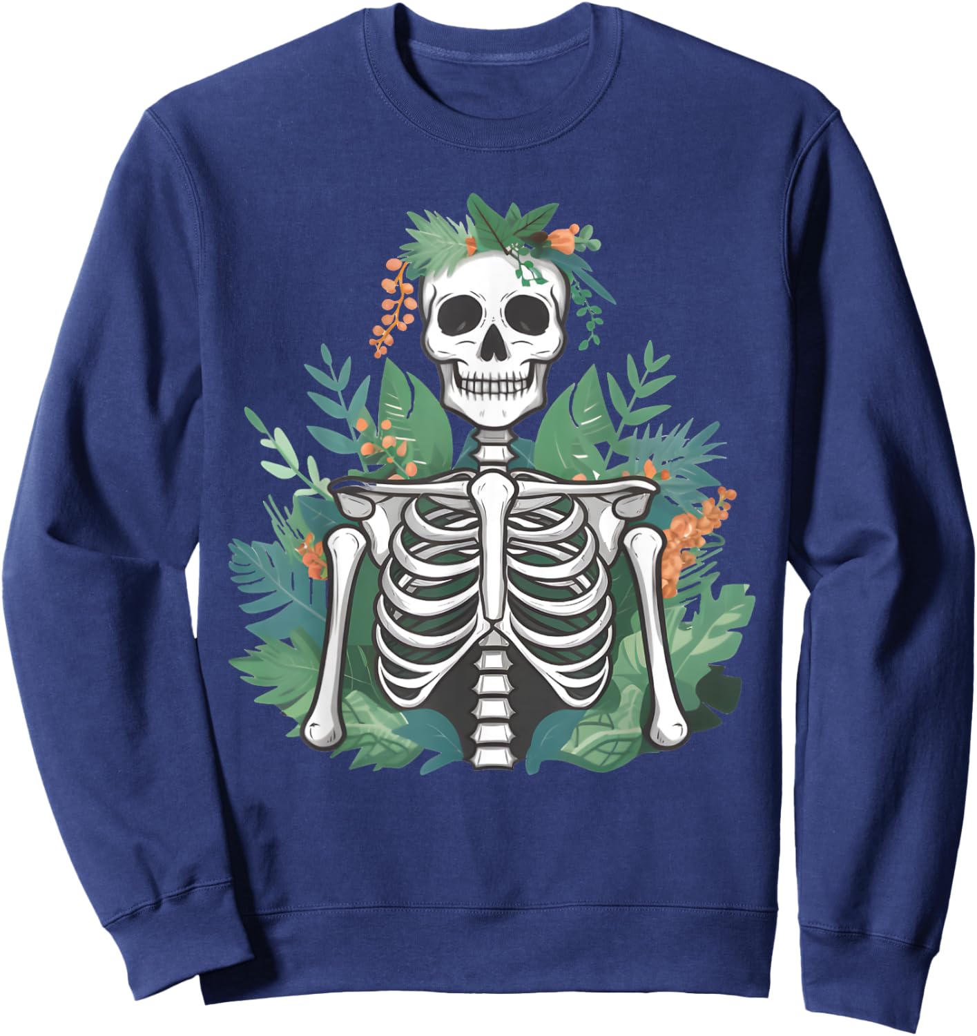 Funny Halloween Skeleton Plants Costume Gardener Men Women Sweatshirt - Sweatshirt | Navy