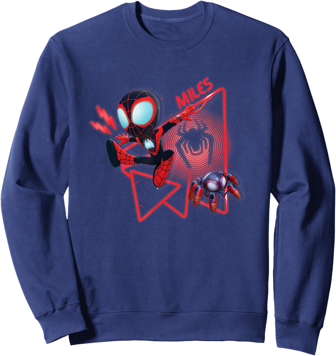 Marvel Spidey and His Amazing Friends Miles Hologram Sweatshirt - Sweatshirt | Navy