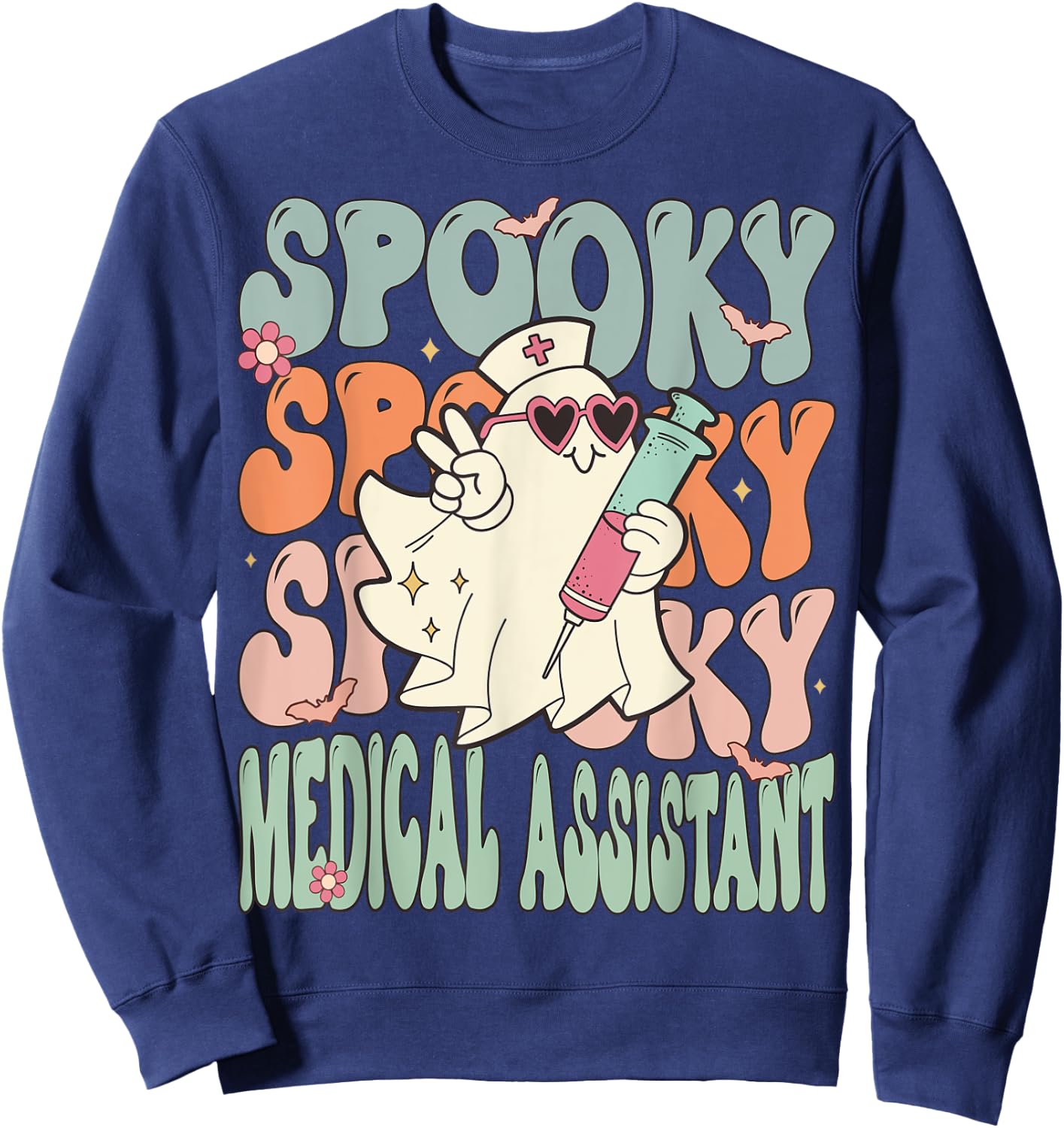 Spooky Medical Assistant Halloween Funny Costume MA Sweatshirt - Sweatshirt | Navy