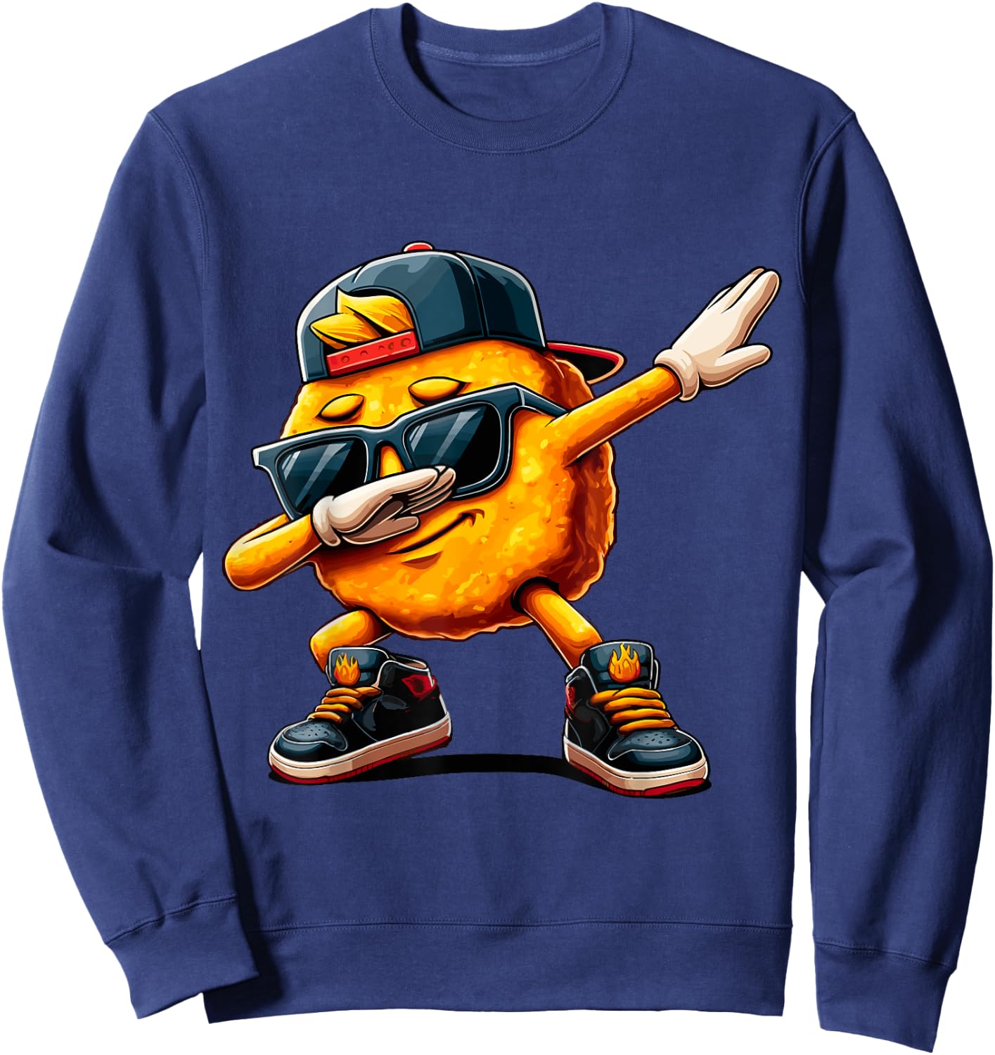Dabbing Nugget cool Chicken Nugget lover Sweatshirt - Sweatshirt | Navy