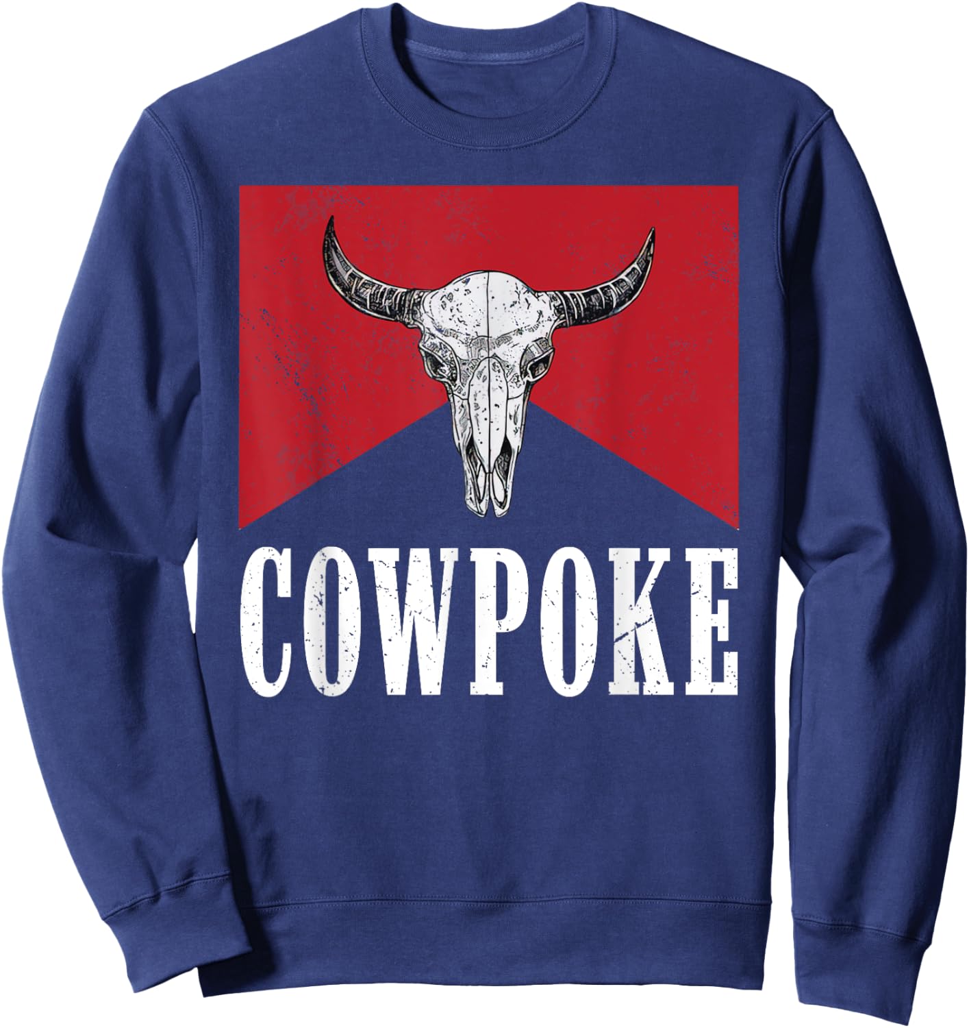 Western Cowpoke, I'm Just a Cowpoke In The Big Rodeo Retro Sweatshirt - Sweatshirt | Navy