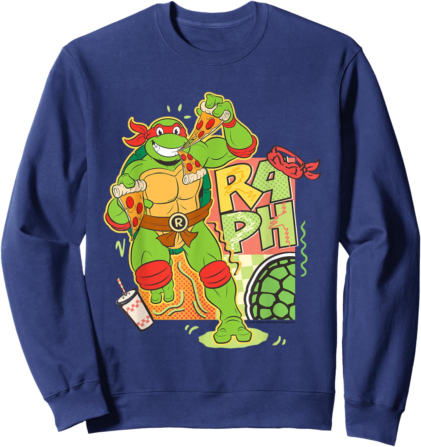 Teenage Mutant Ninja Turtles Raphael Pizza Sweatshirt - Sweatshirt | Navy