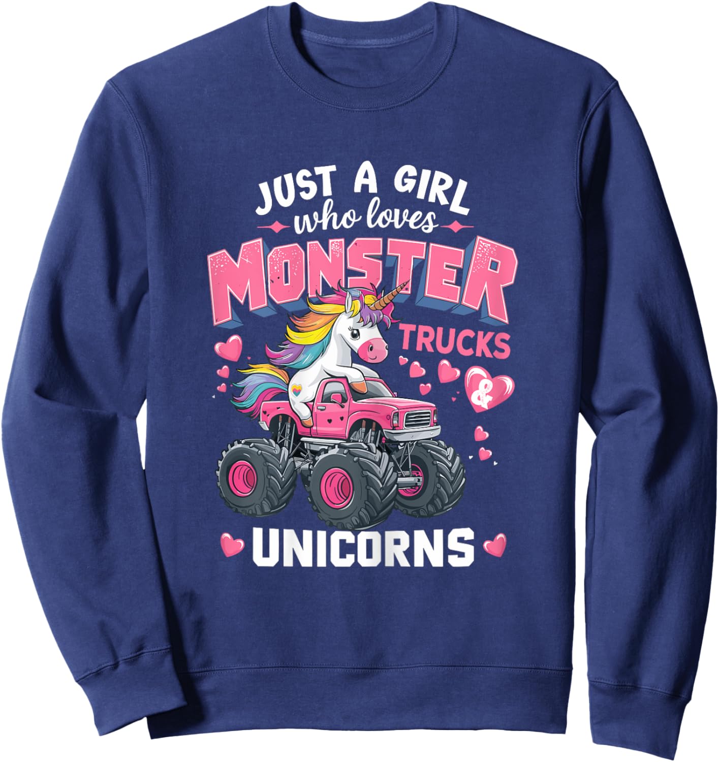 Monster Trucks and Unicorns Sweatshirt - Sweatshirt | Navy
