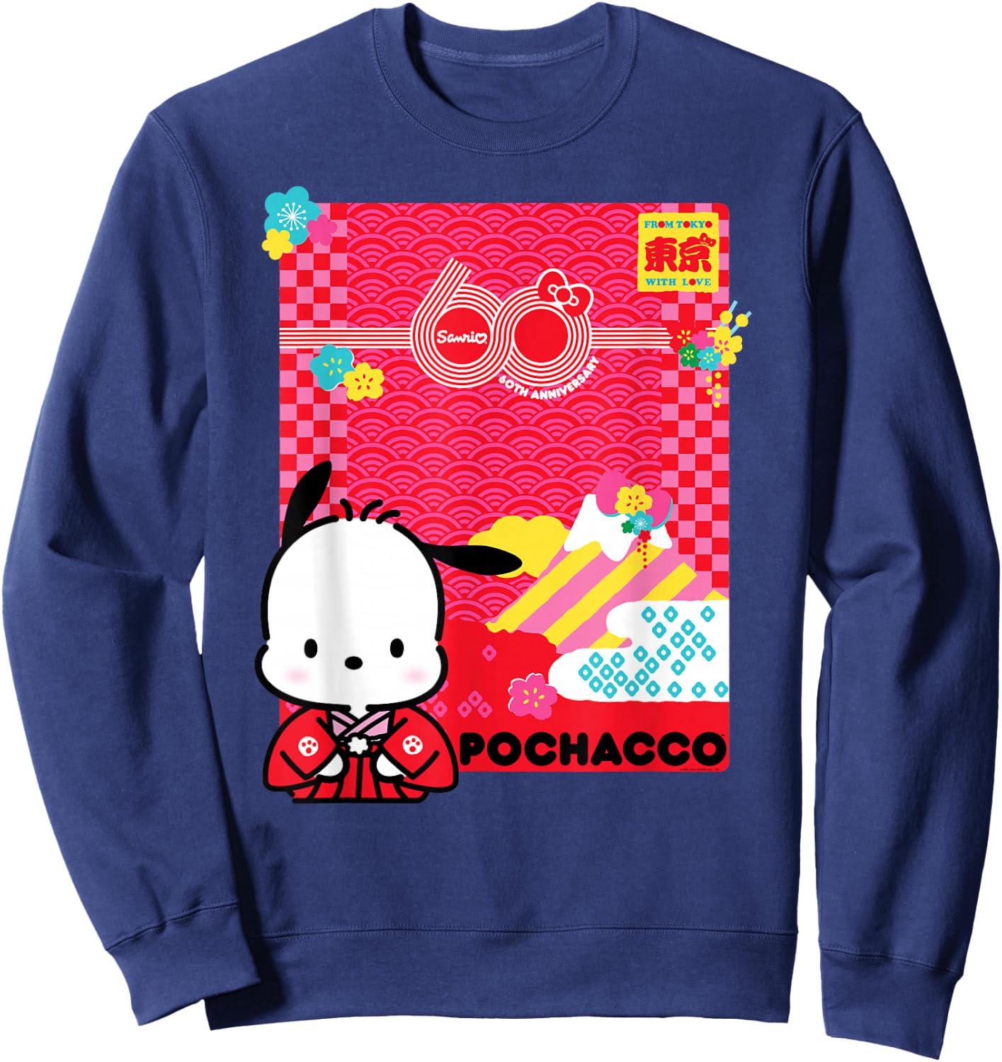 Pochacco Sanrio 60th Sweatshirt - Sweatshirt | Navy