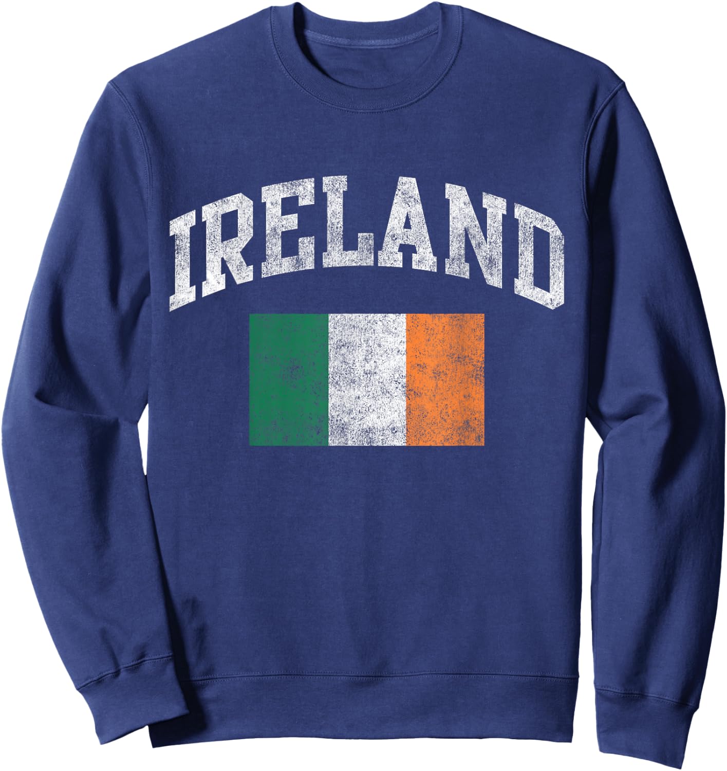Vintage Ireland Irish Flag Green St. Patrick's Day Sweatshirt - Sweatshirt | Navy