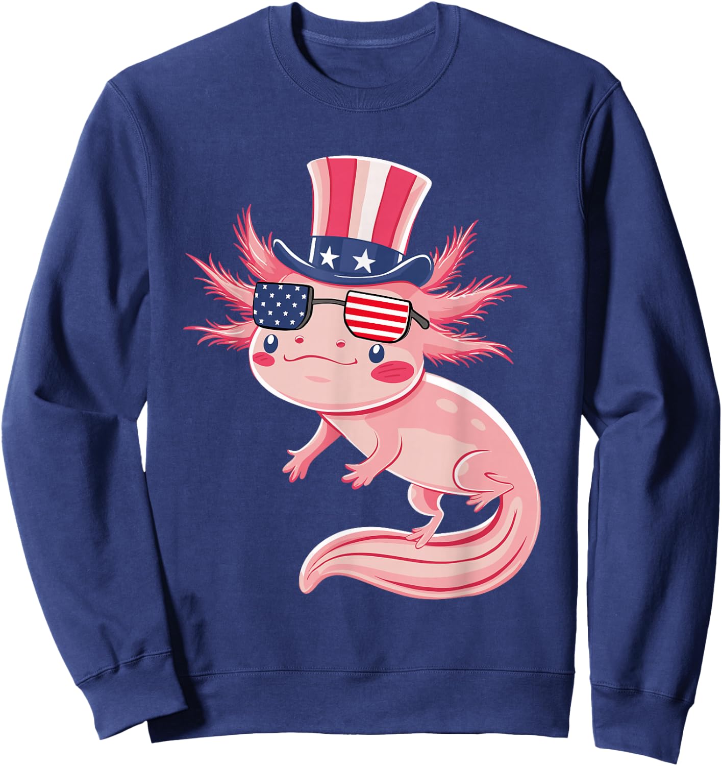 Axolotl 4th of July Sweatshirt - Sweatshirt | Navy