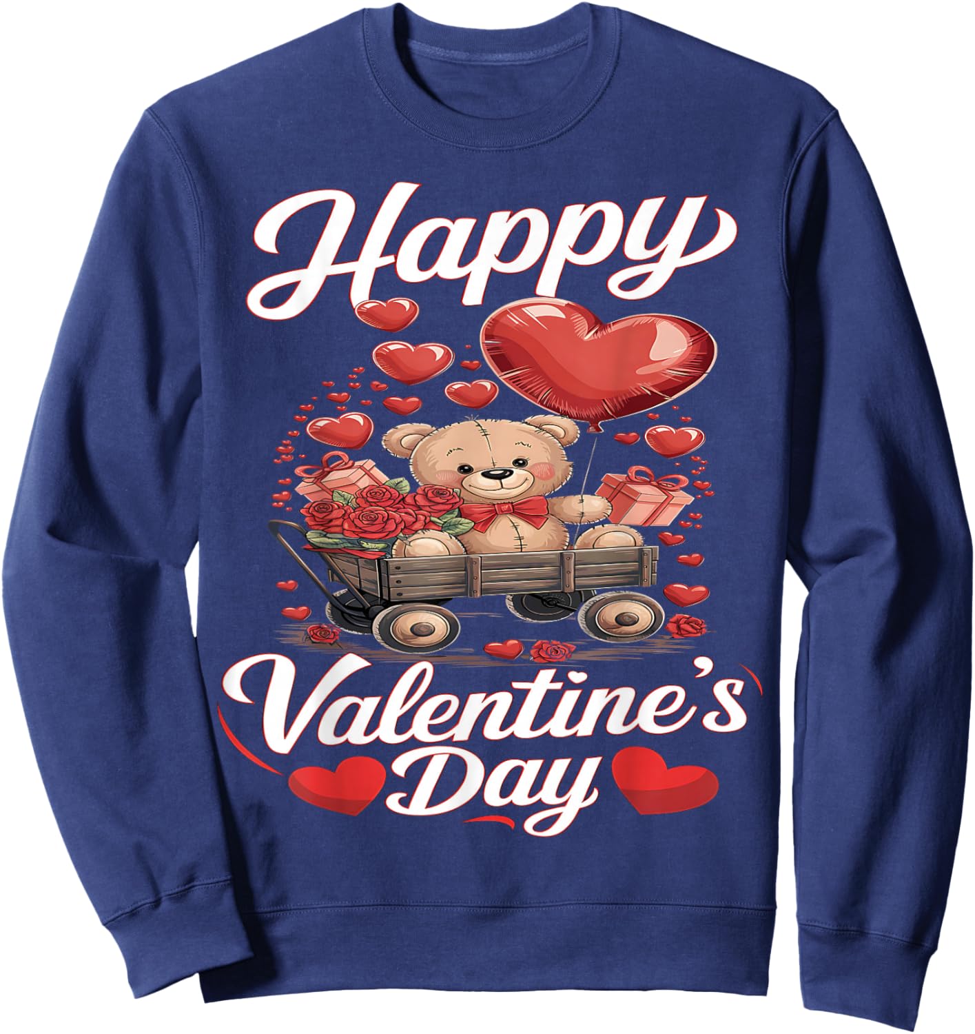 Happy Valentines Day Shirts Women Cute Valentine Sweatshirt - Sweatshirt | Navy